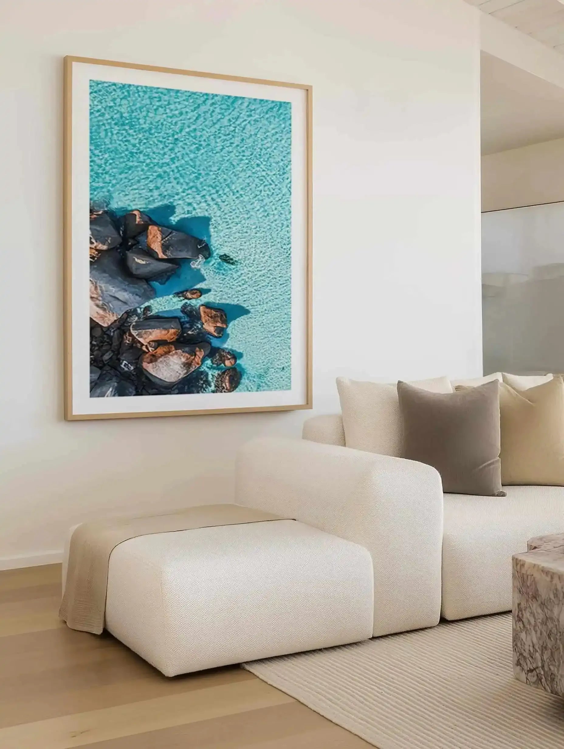 Wests Beach Esperance | Aerial Photo Wall Art Print from Olive et Oriel where you can shop wallpaper and artworks online