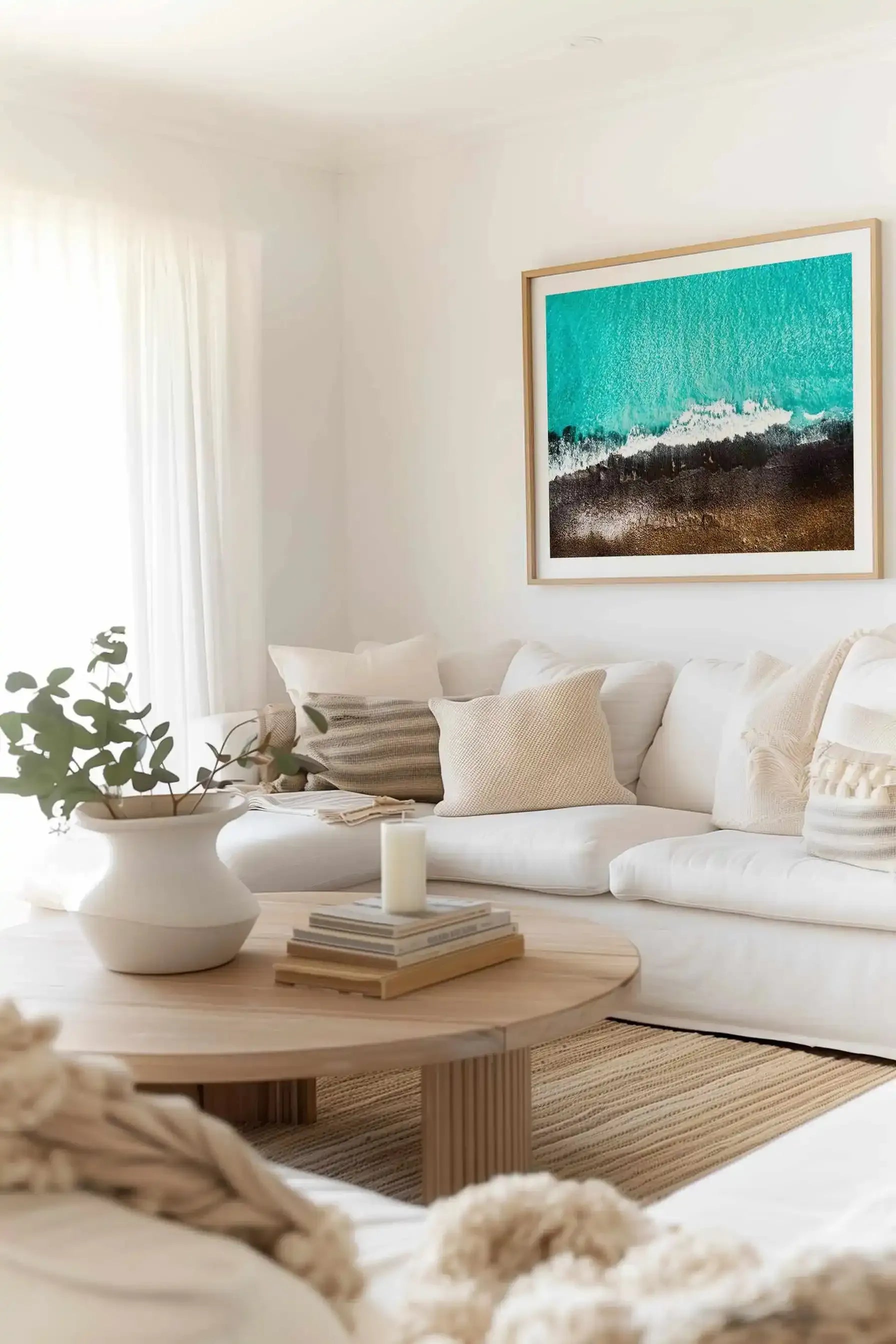 Wests Beach Reef Esperance | Aerial Photo Wall Art Print from Olive et Oriel where you can shop wallpaper and artworks online