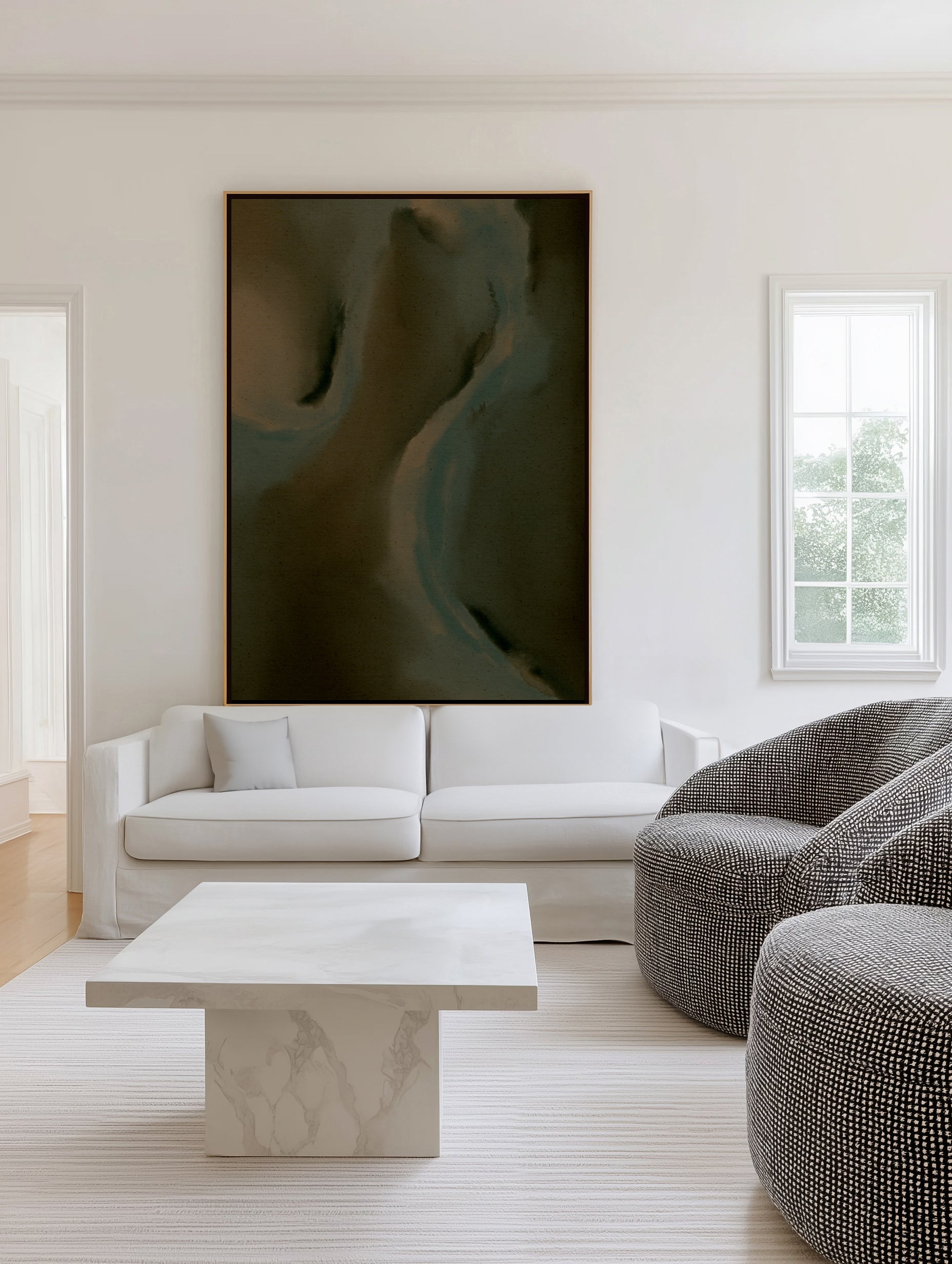 Wet Canvas 17 by Shatha Al Dafai | Framed Canvas Art Print