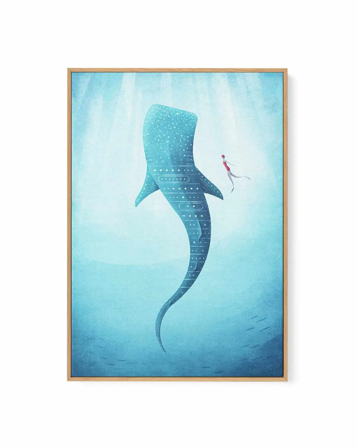 Whale Shark by Henry Rivers | Framed Canvas Art Print from Olive et Oriel where you can shop wallpaper and artworks online