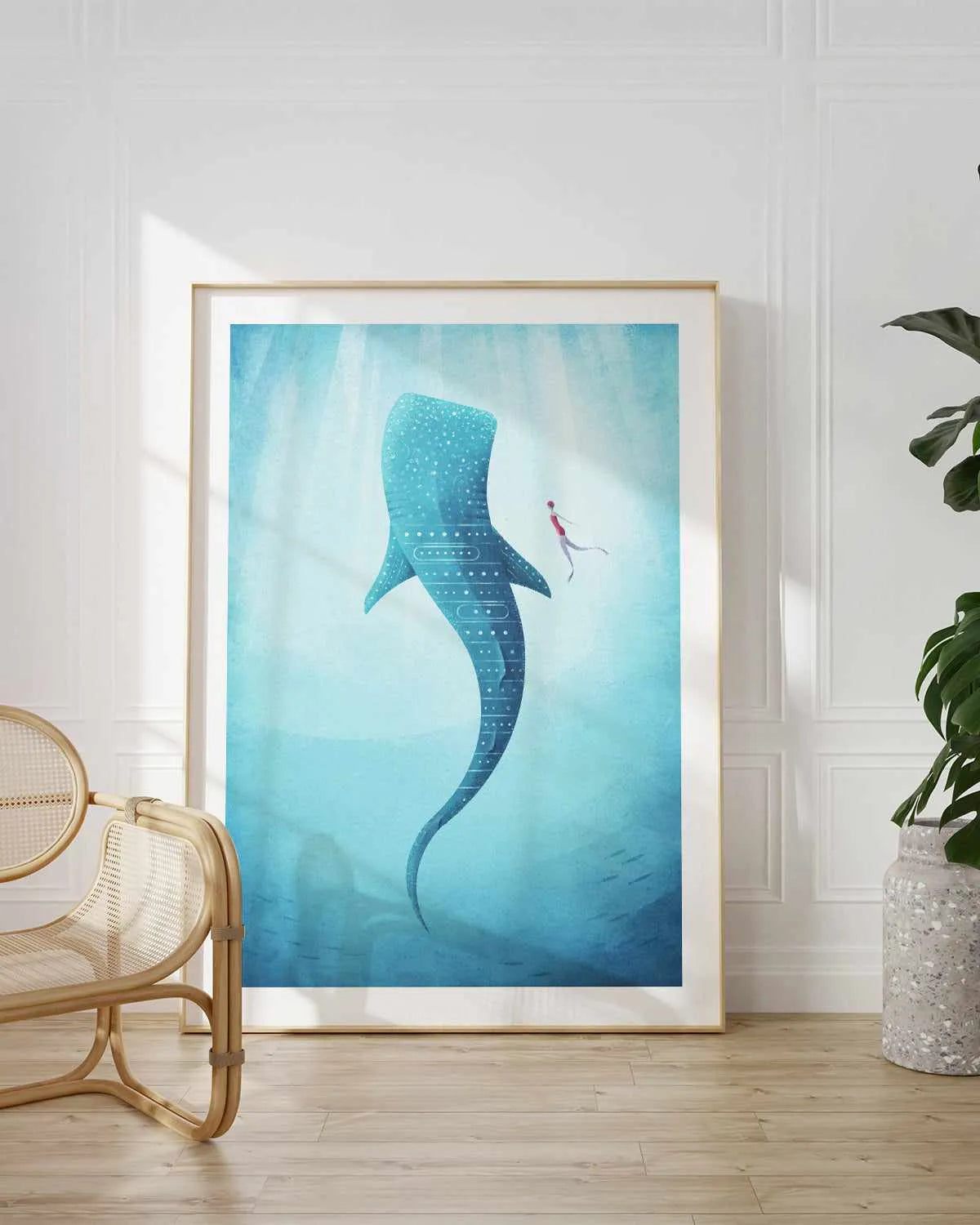 Whale Shark by Henry Rivers Art Print from Olive et Oriel where you can shop wallpaper and artworks online