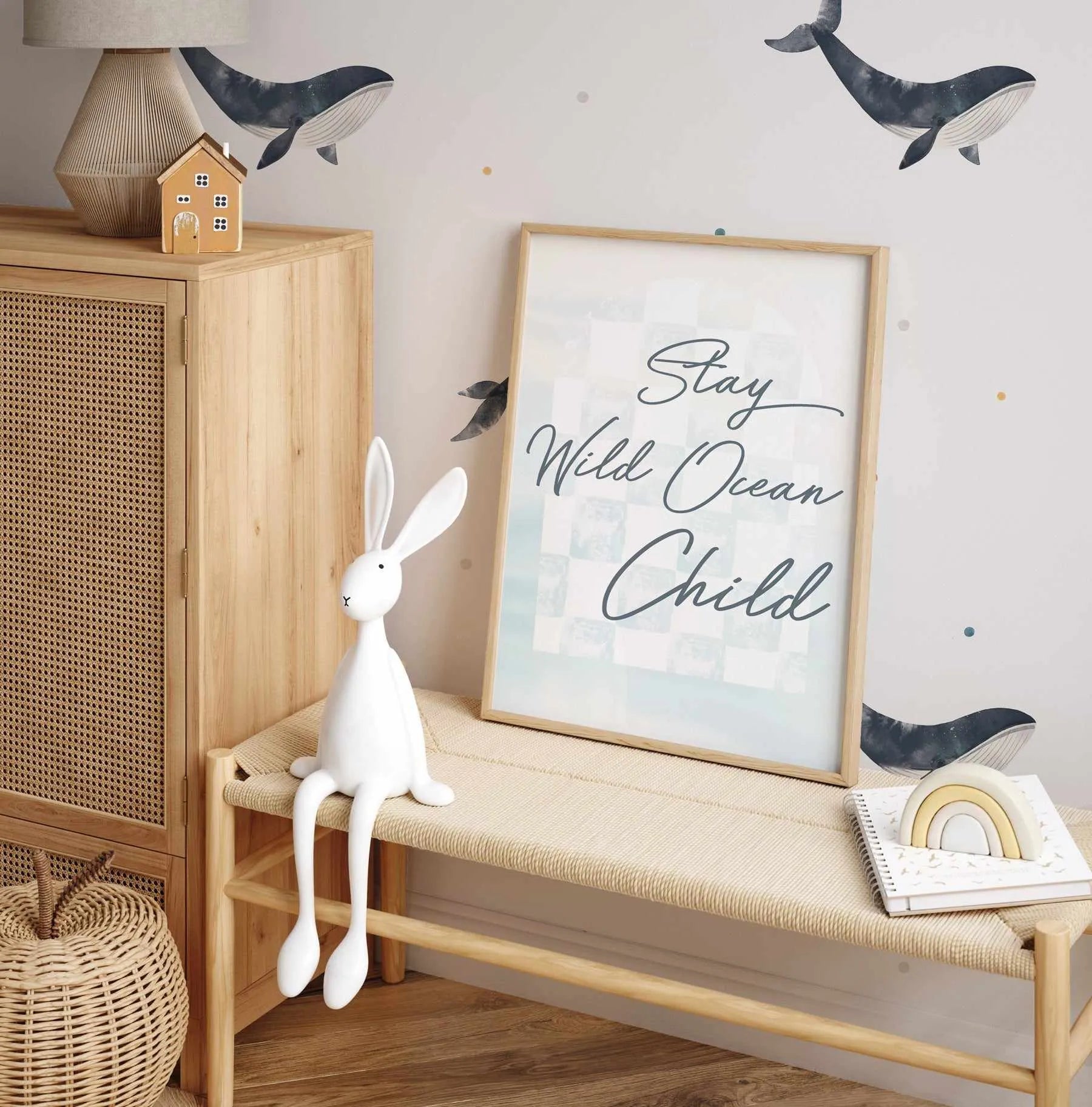 Whale Wallpaper from Olive et Oriel where you can shop wallpaper and artworks online