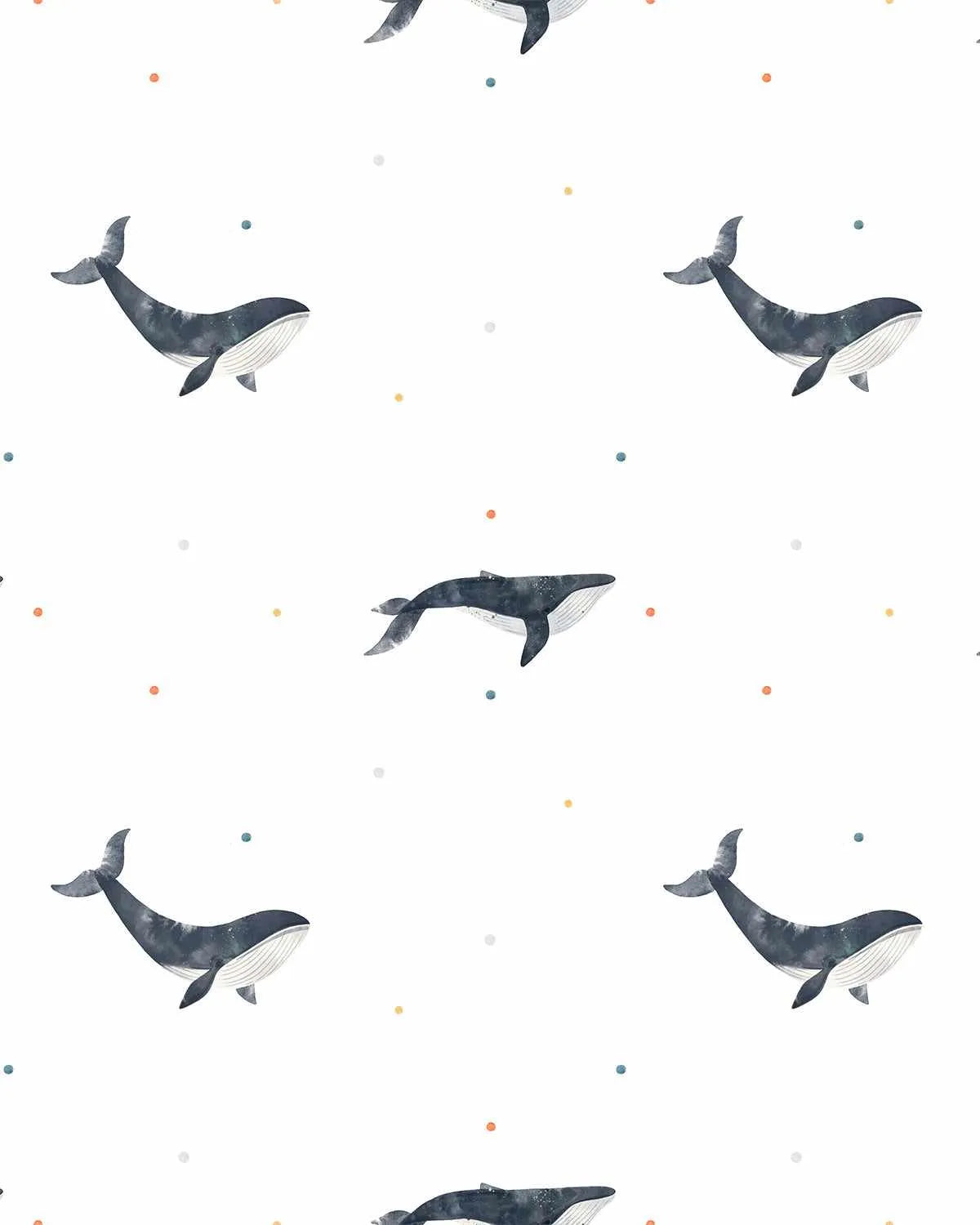 Whale Wallpaper from Olive et Oriel where you can shop wallpaper and artworks online