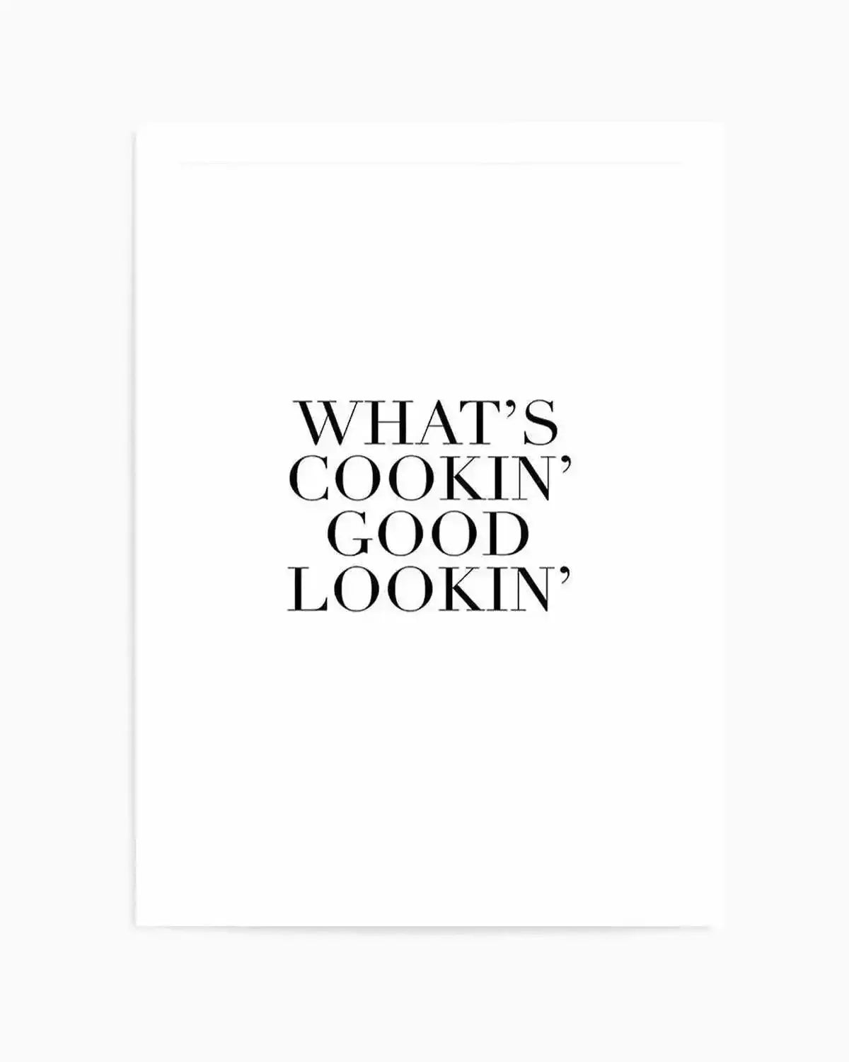 What's Cookin' Good Lookin' Art Print from Olive et Oriel where you can shop wallpaper and artworks online