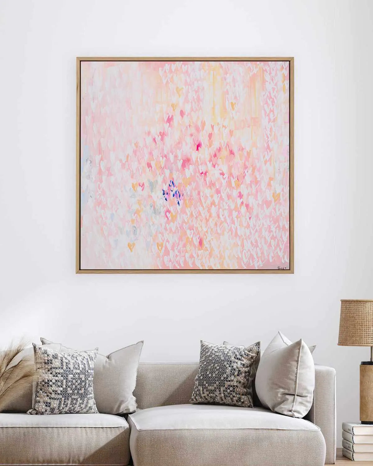 Whats Love Gotta Do With It by Jackie Green | Framed Canvas Art Print from Olive et Oriel where you can shop wallpaper and artworks online