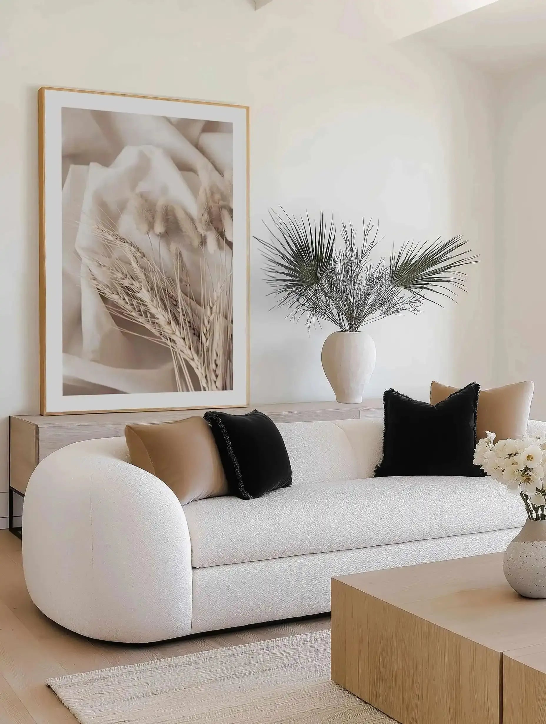 Wheat & Rabbit Tails Art Print from Olive et Oriel where you can shop wallpaper and artworks online