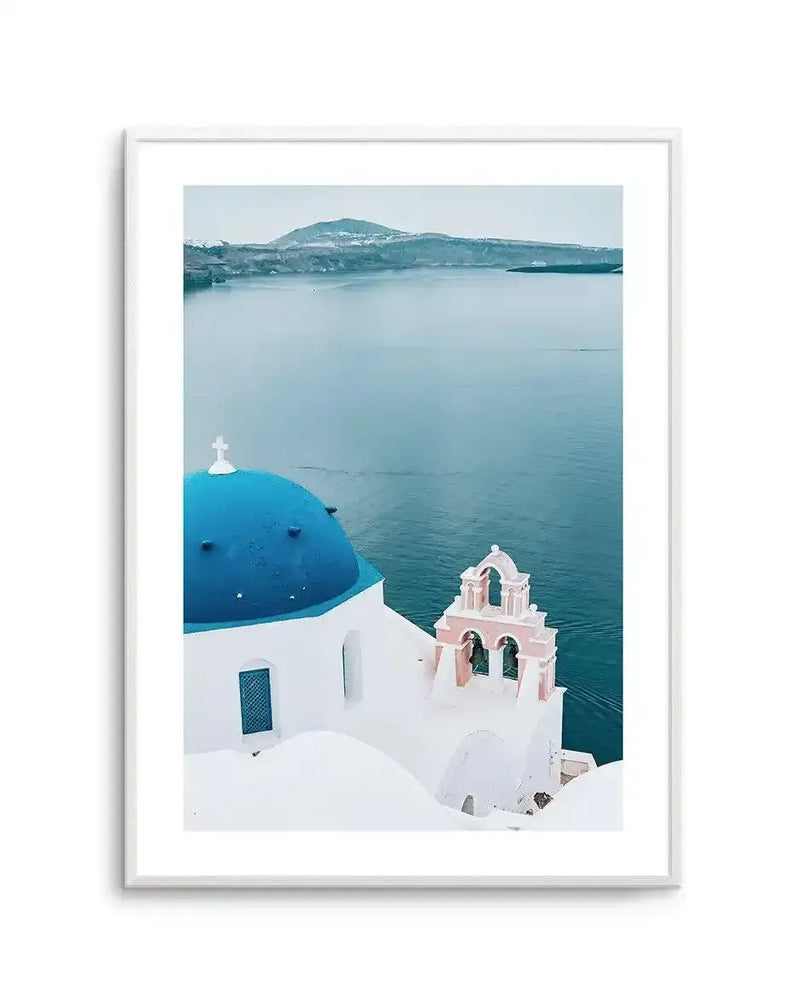 When In Santorini Art Print-Shop Greece Wall Art Prints Online with Olive et Oriel - Our collection of Greek Islands art prints offer unique wall art including blue domes of Santorini in Oia, mediterranean sea prints and incredible posters from Milos and other Greece landscape photography - this collection will add mediterranean blue to your home, perfect for updating the walls in coastal, beach house style. There is Greece art on canvas and extra large wall art with fast, free shipping across A