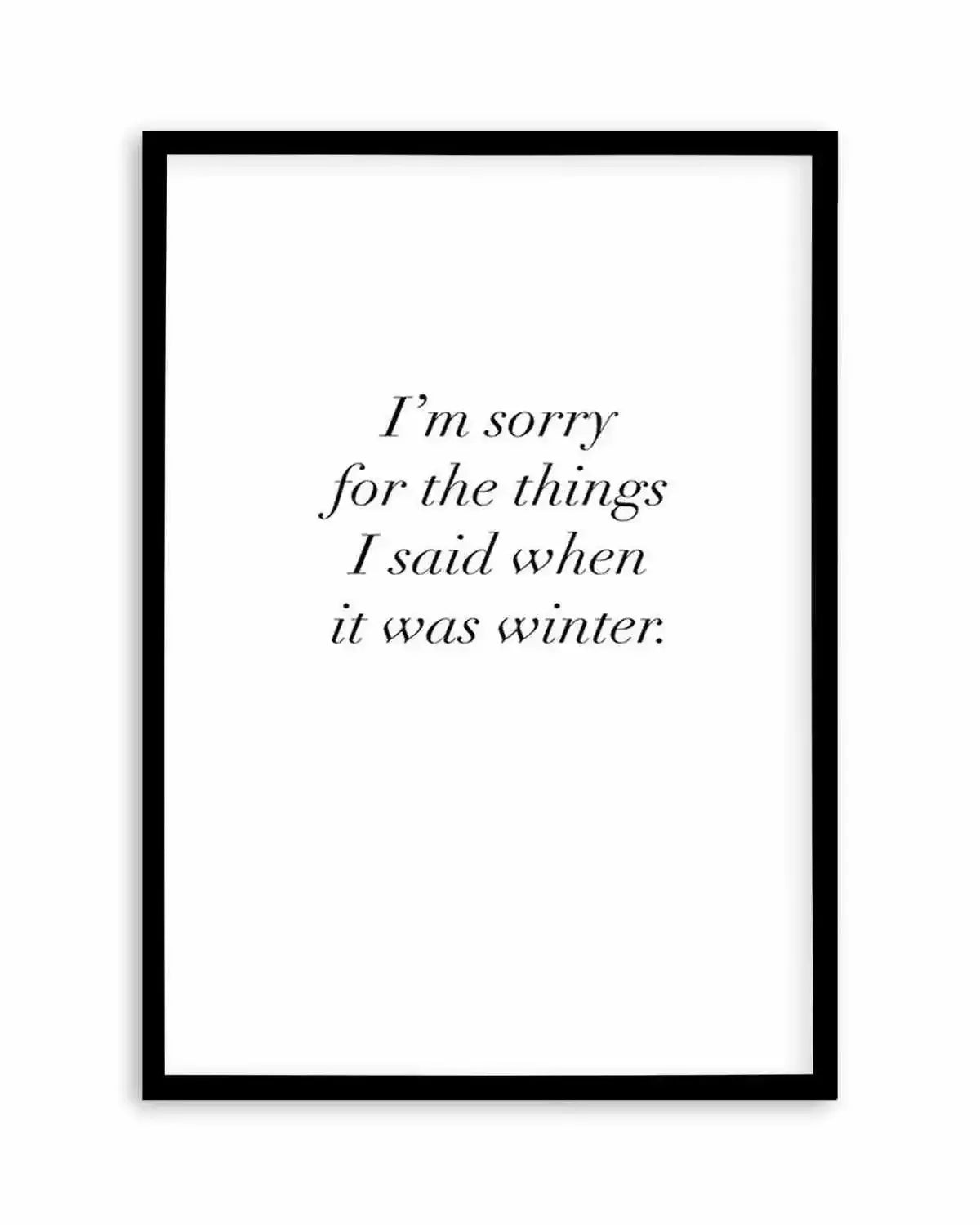 When It Was Winter Art Print from Olive et Oriel where you can shop wallpaper and artworks online