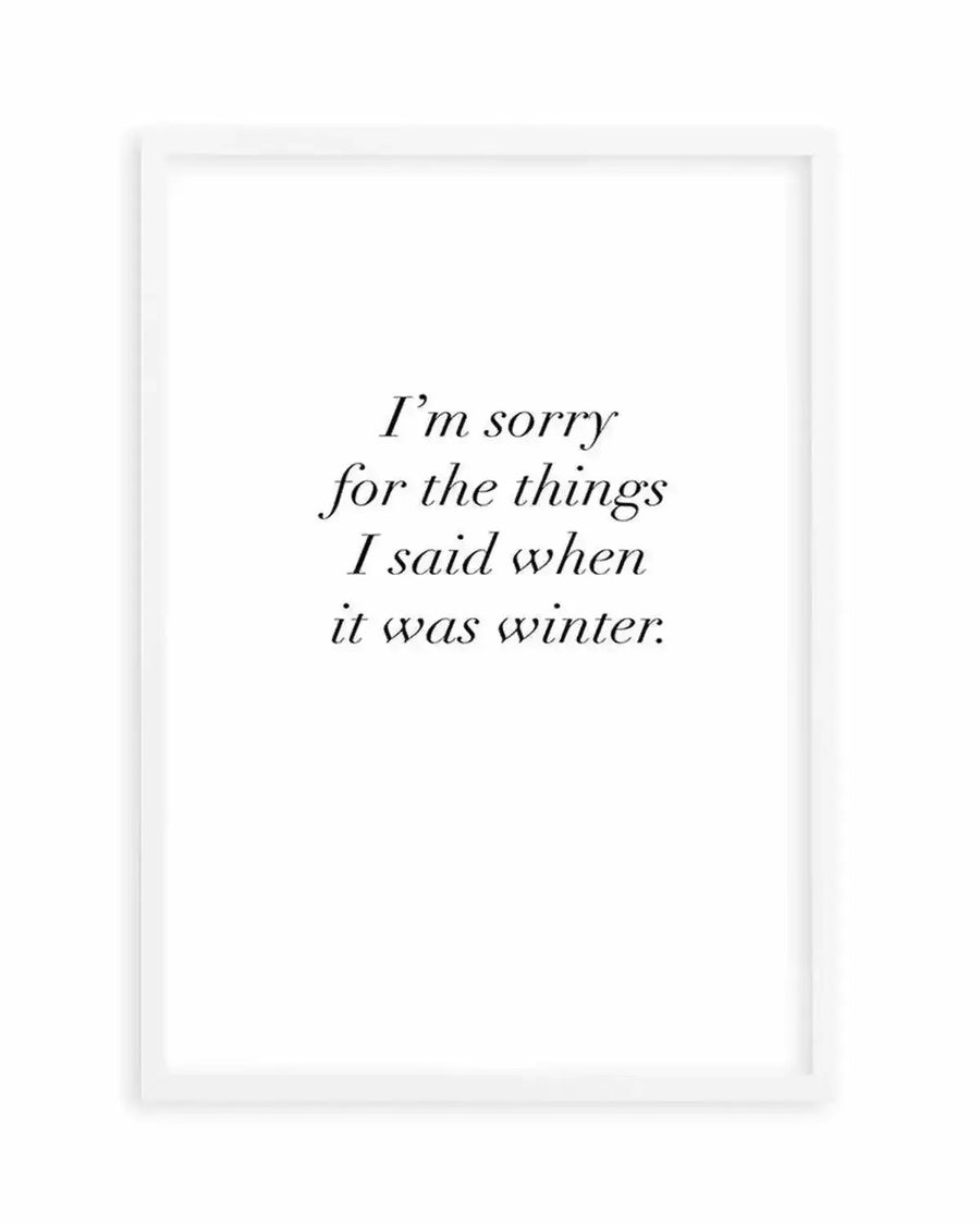 When It Was Winter Art Print from Olive et Oriel where you can shop wallpaper and artworks online