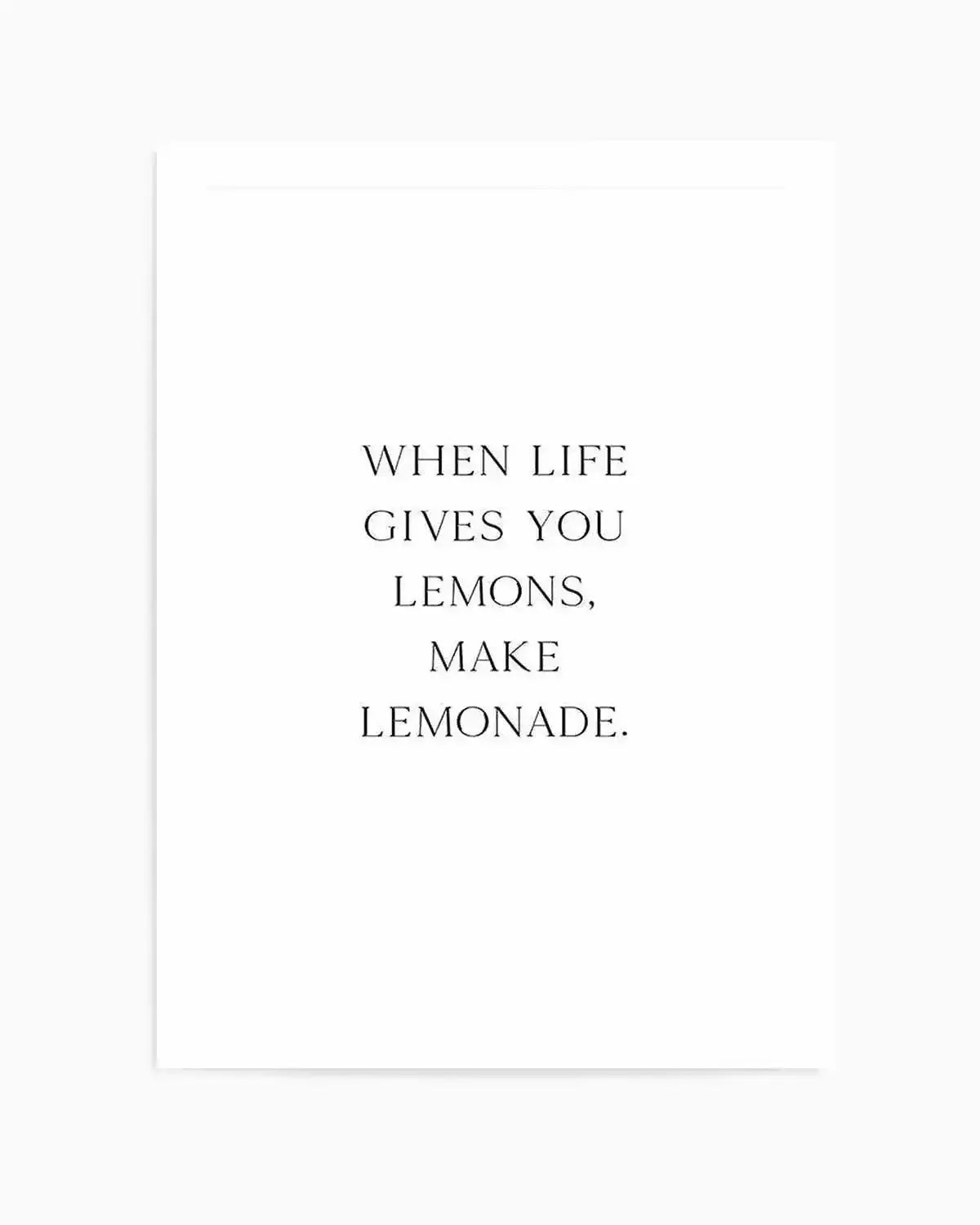 When Life Gives You Lemons Art Print from Olive et Oriel where you can shop wallpaper and artworks online