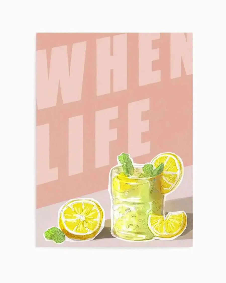When Life Gives You Lemons I Art Print from Olive et Oriel where you can shop wallpaper and artworks online