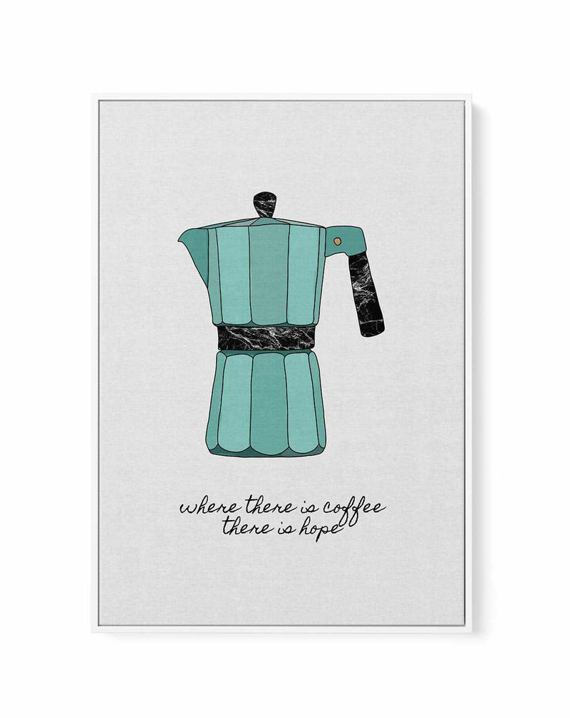 Where There Is Coffee by Orara Studio | Framed Canvas Art Print