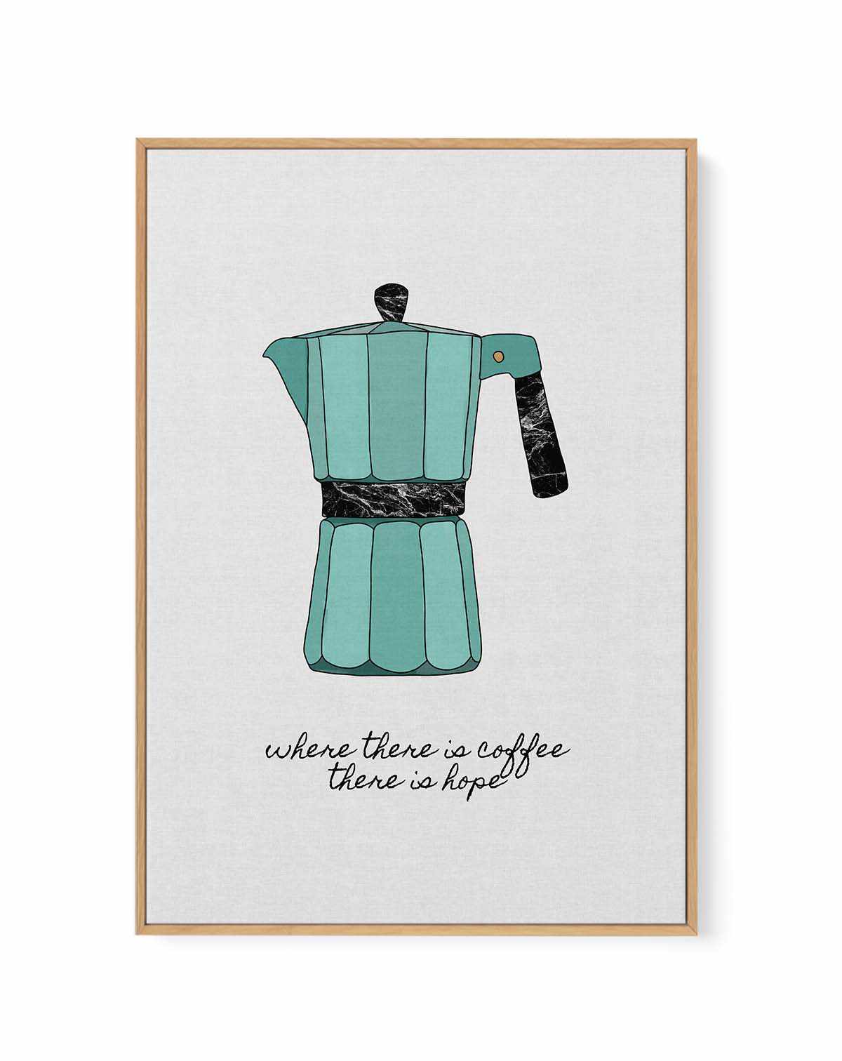 Where There Is Coffee by Orara Studio | Framed Canvas Art Print