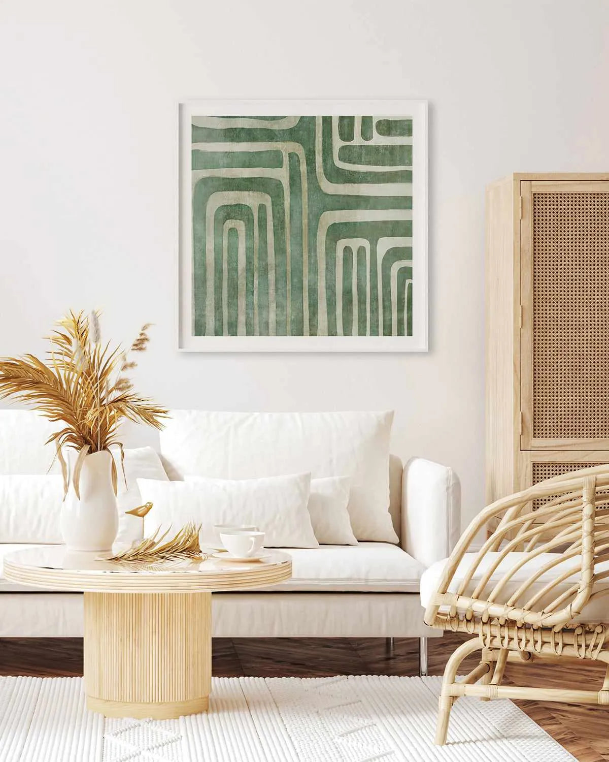 Whimsical Green I Art Print from Olive et Oriel where you can shop wallpaper and artworks online