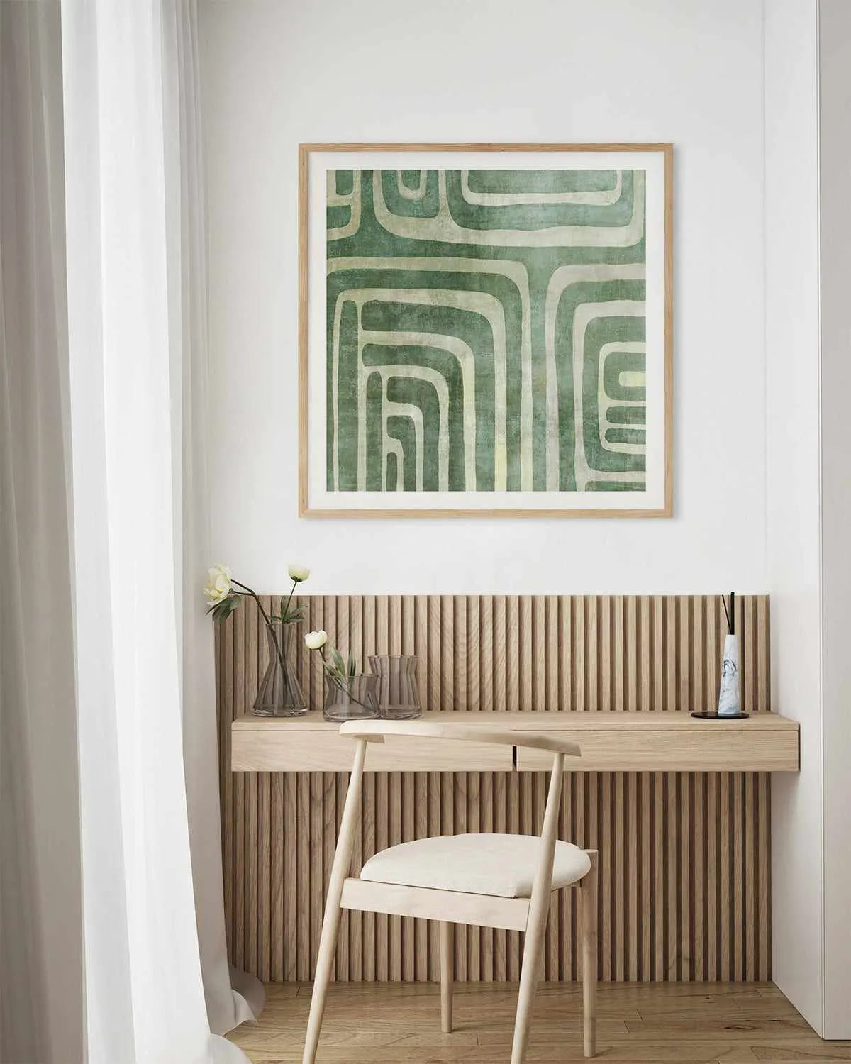 Whimsical Green II Art Print from Olive et Oriel where you can shop wallpaper and artworks online