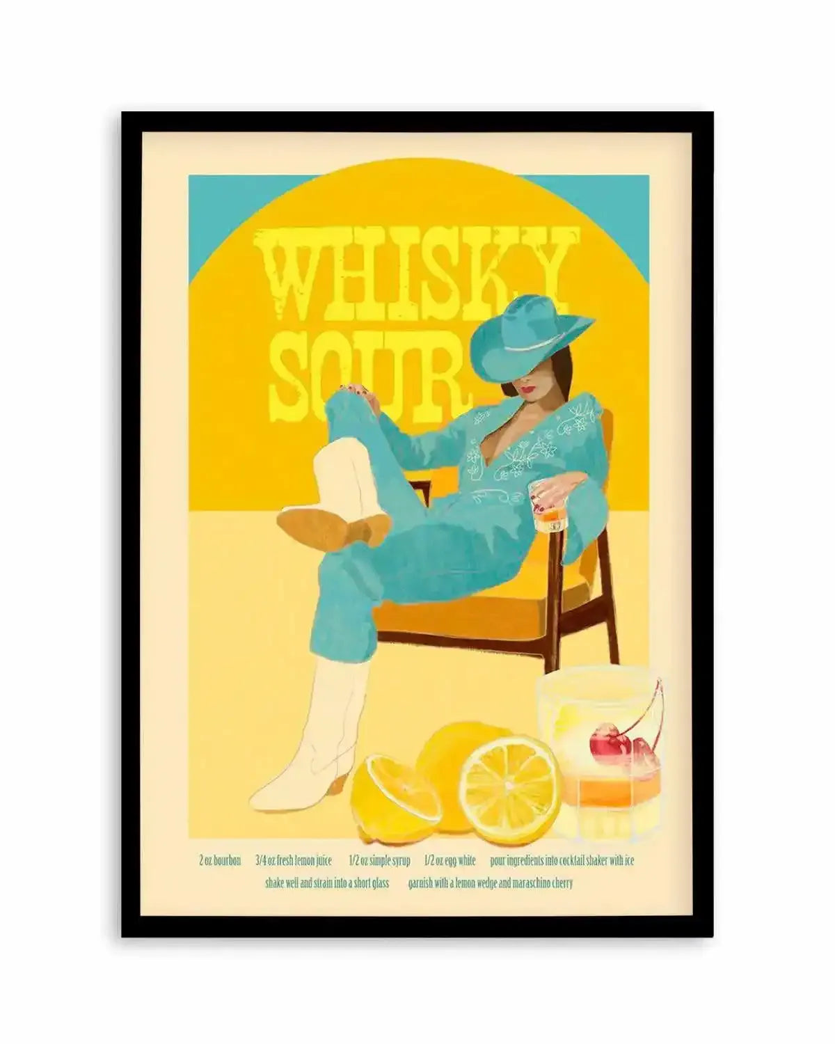 Whisky Sour By Jenny Liz Rome Art Print from Olive et Oriel where you can shop wallpaper and artworks online