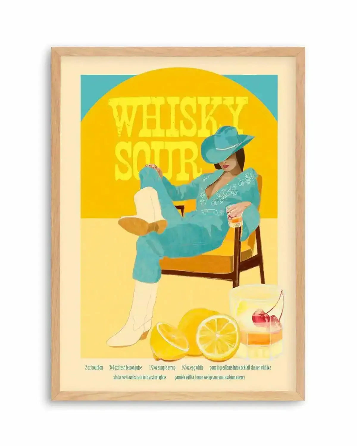 Whisky Sour By Jenny Liz Rome Art Print from Olive et Oriel where you can shop wallpaper and artworks online