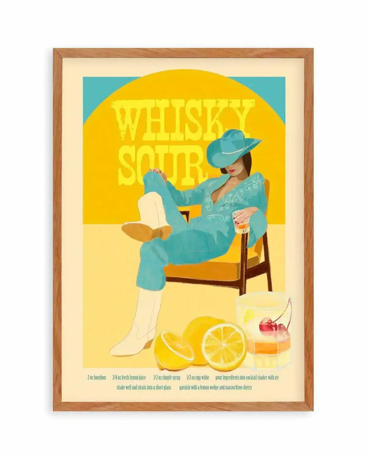 Whisky Sour By Jenny Liz Rome Art Print from Olive et Oriel where you can shop wallpaper and artworks online