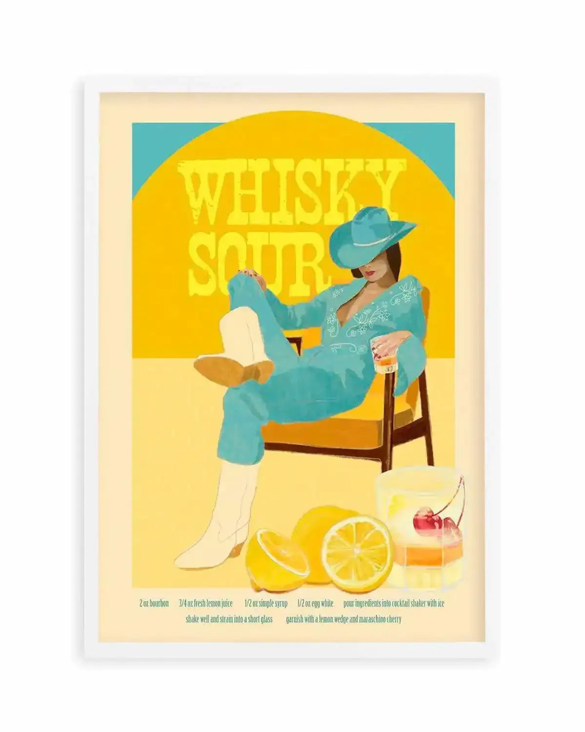 Whisky Sour By Jenny Liz Rome Art Print from Olive et Oriel where you can shop wallpaper and artworks online