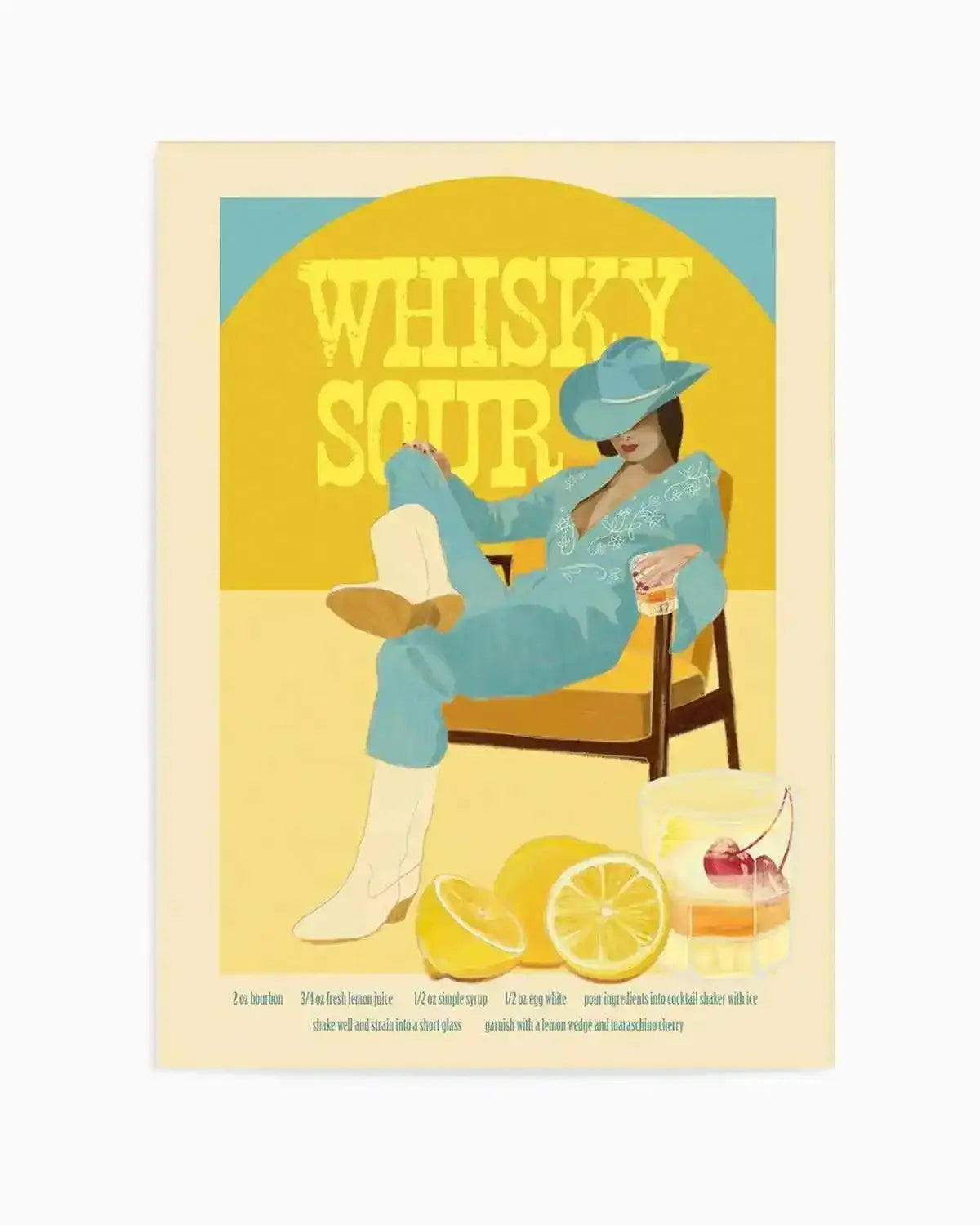 Whisky Sour By Jenny Liz Rome Art Print from Olive et Oriel where you can shop wallpaper and artworks online