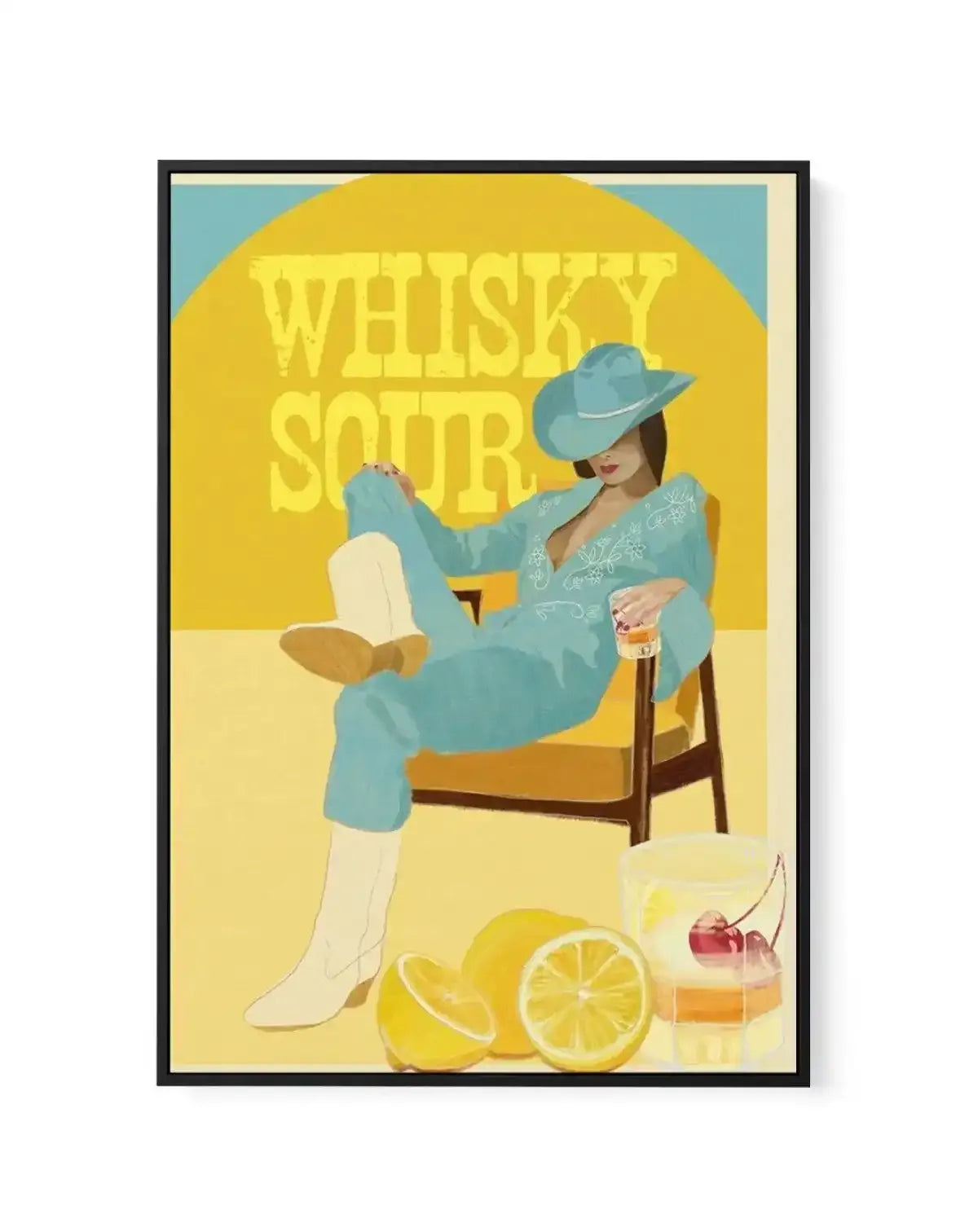 Whisky Sour By Jenny Liz Rome | Framed Canvas - Olive et Oriel