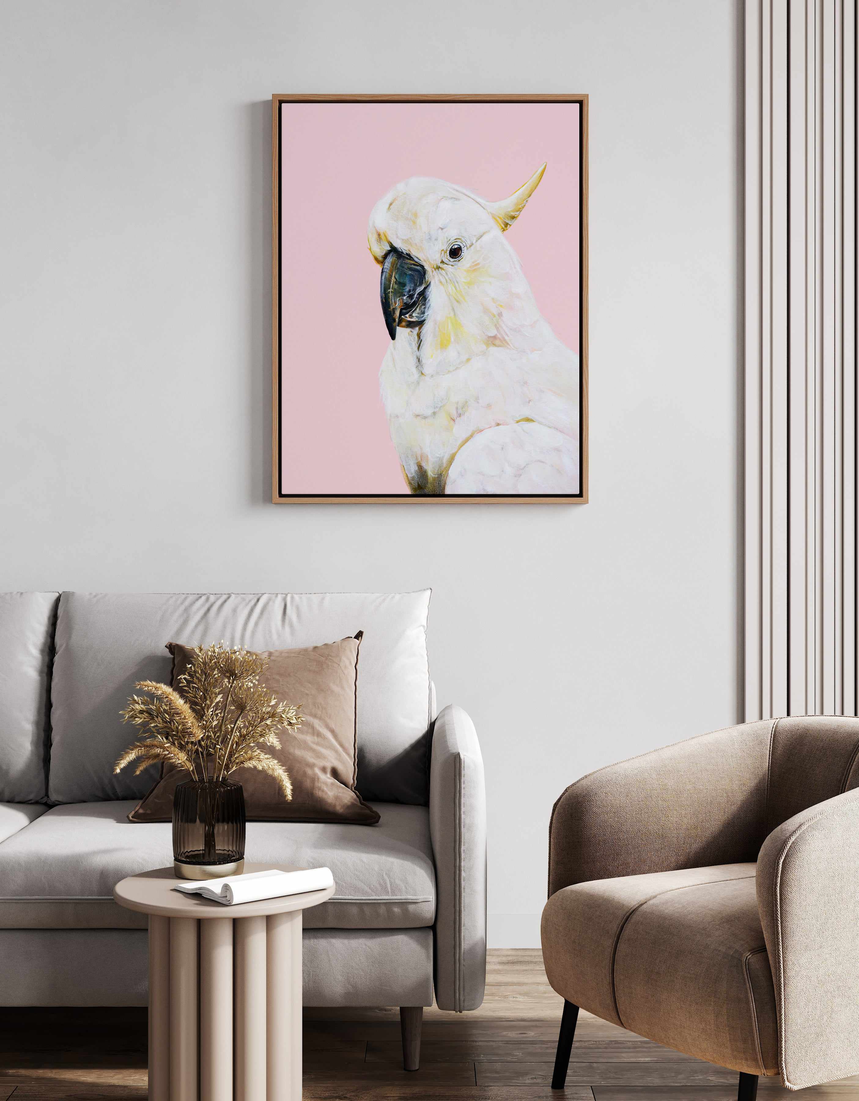 White Cockatoo I by Heylie Morris | Framed Canvas Art Print