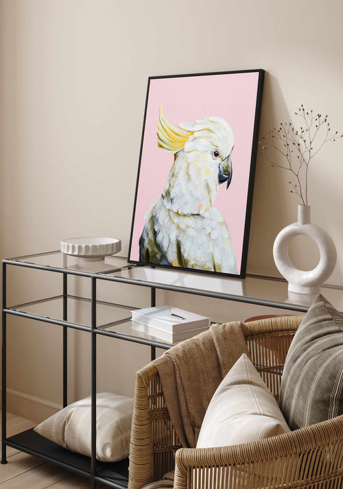 White Cockatoo II by Heylie Morris | Framed Canvas Art Print