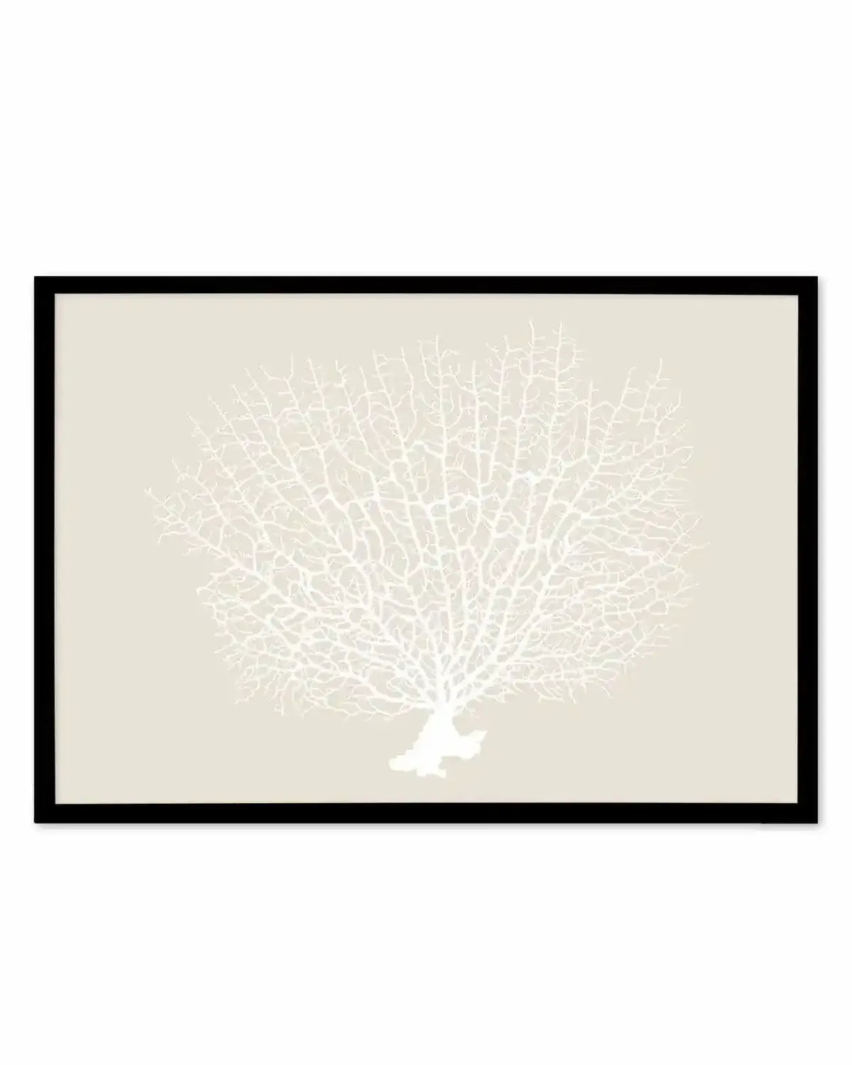 White Coral On Beige Art Print from Olive et Oriel where you can shop wallpaper and artworks online