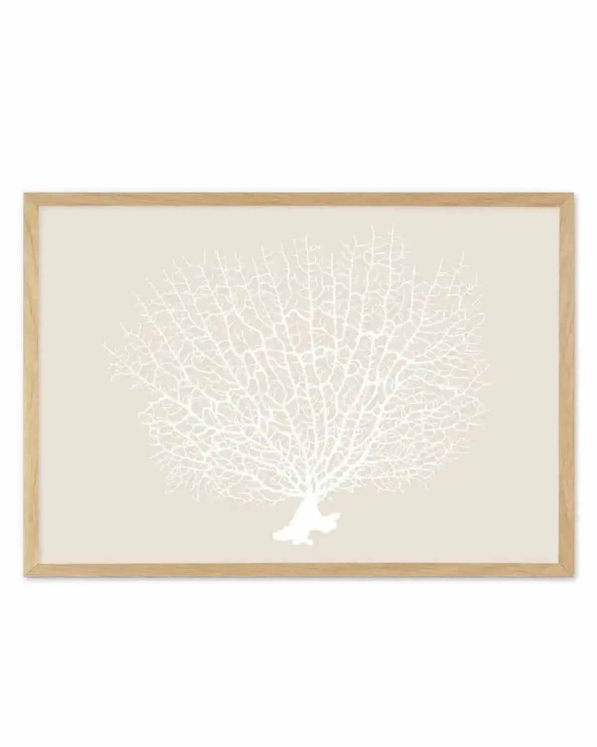 White Coral On Beige Art Print from Olive et Oriel where you can shop wallpaper and artworks online