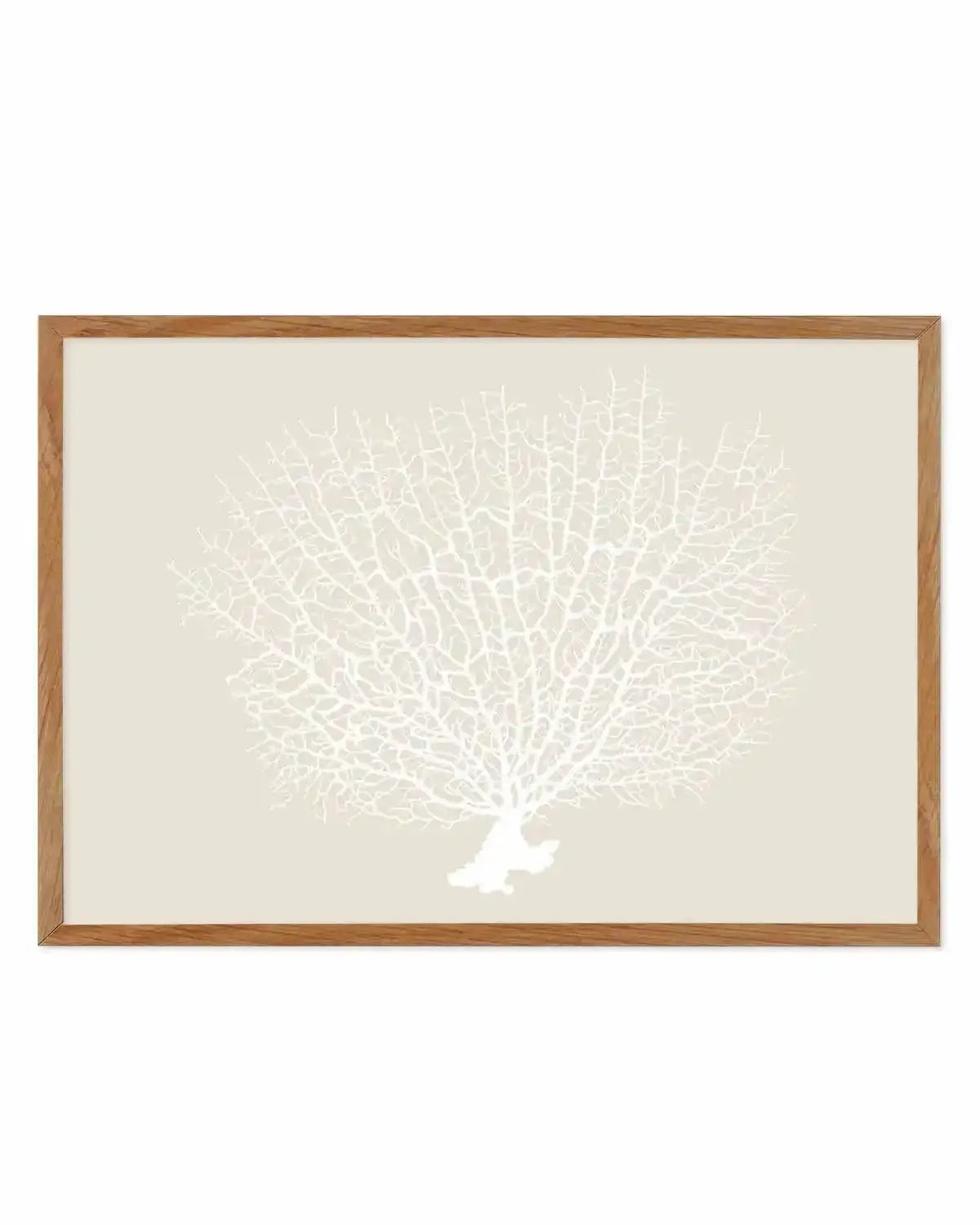 White Coral On Beige Art Print from Olive et Oriel where you can shop wallpaper and artworks online