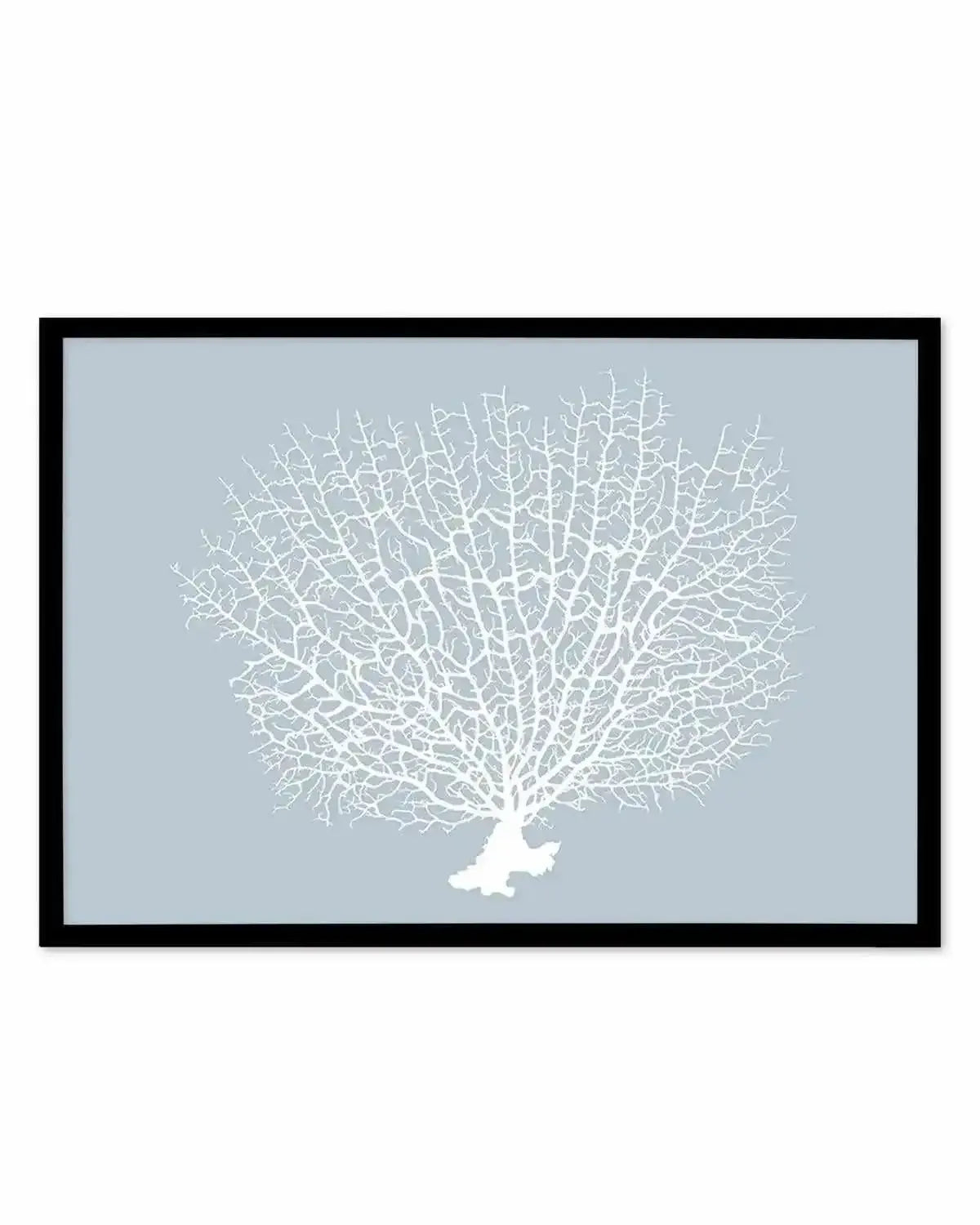 White Coral On Blue Art Print from Olive et Oriel where you can shop wallpaper and artworks online