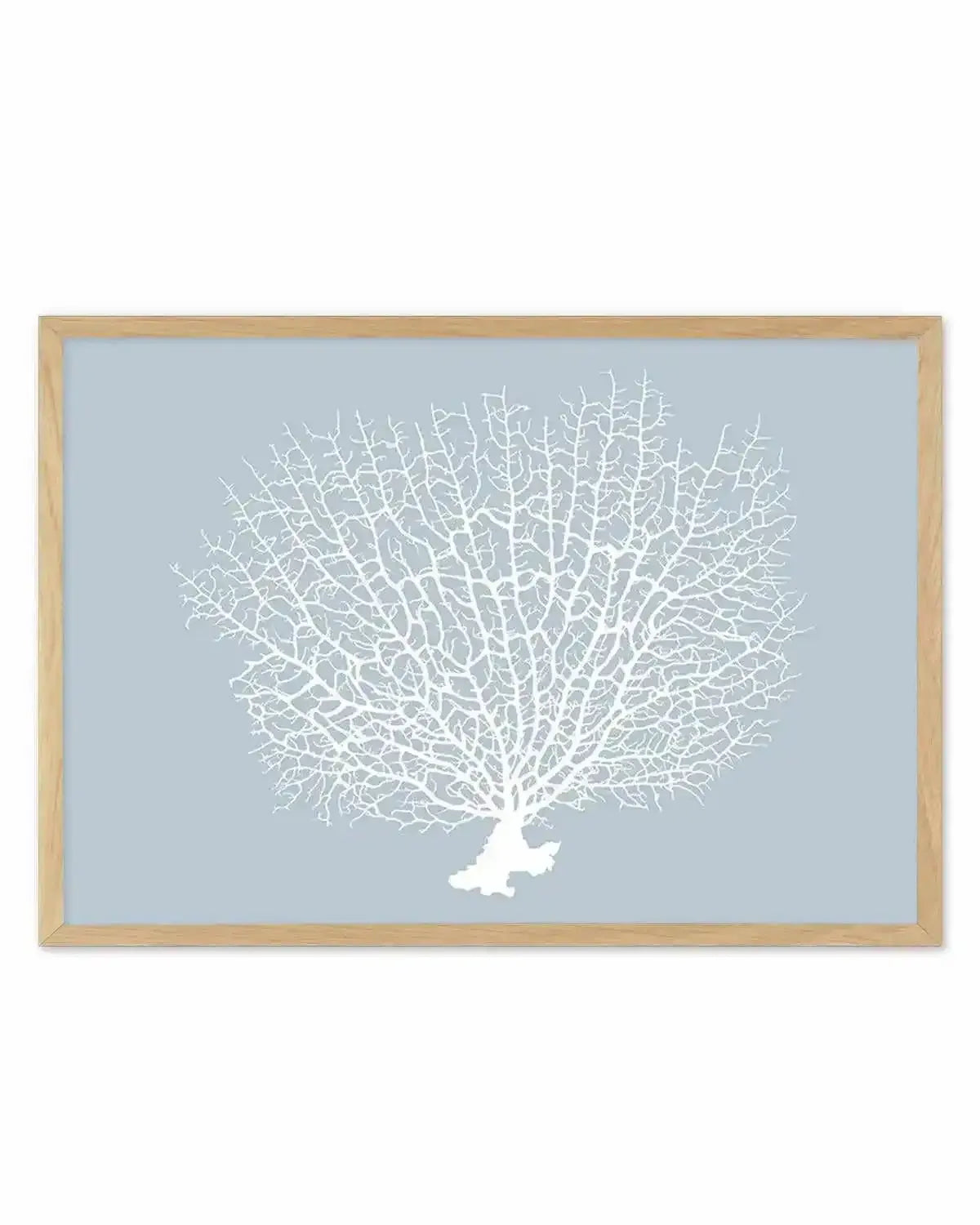 White Coral On Blue Art Print from Olive et Oriel where you can shop wallpaper and artworks online