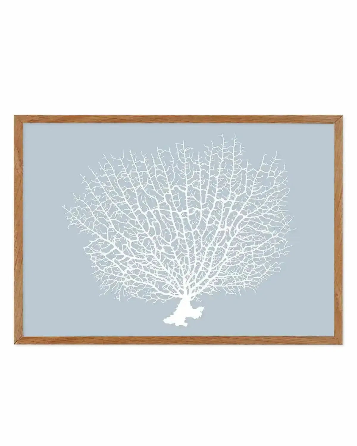 White Coral On Blue Art Print from Olive et Oriel where you can shop wallpaper and artworks online