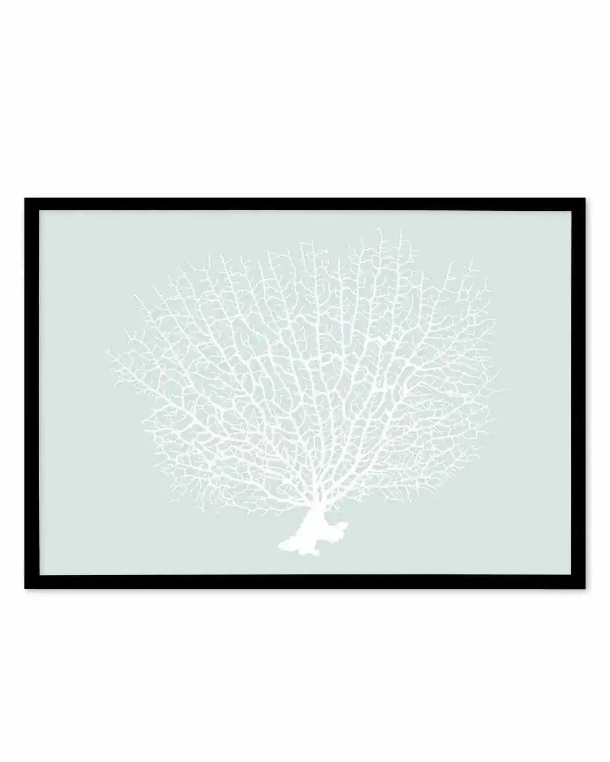 White Coral On Mint Art Print from Olive et Oriel where you can shop wallpaper and artworks online