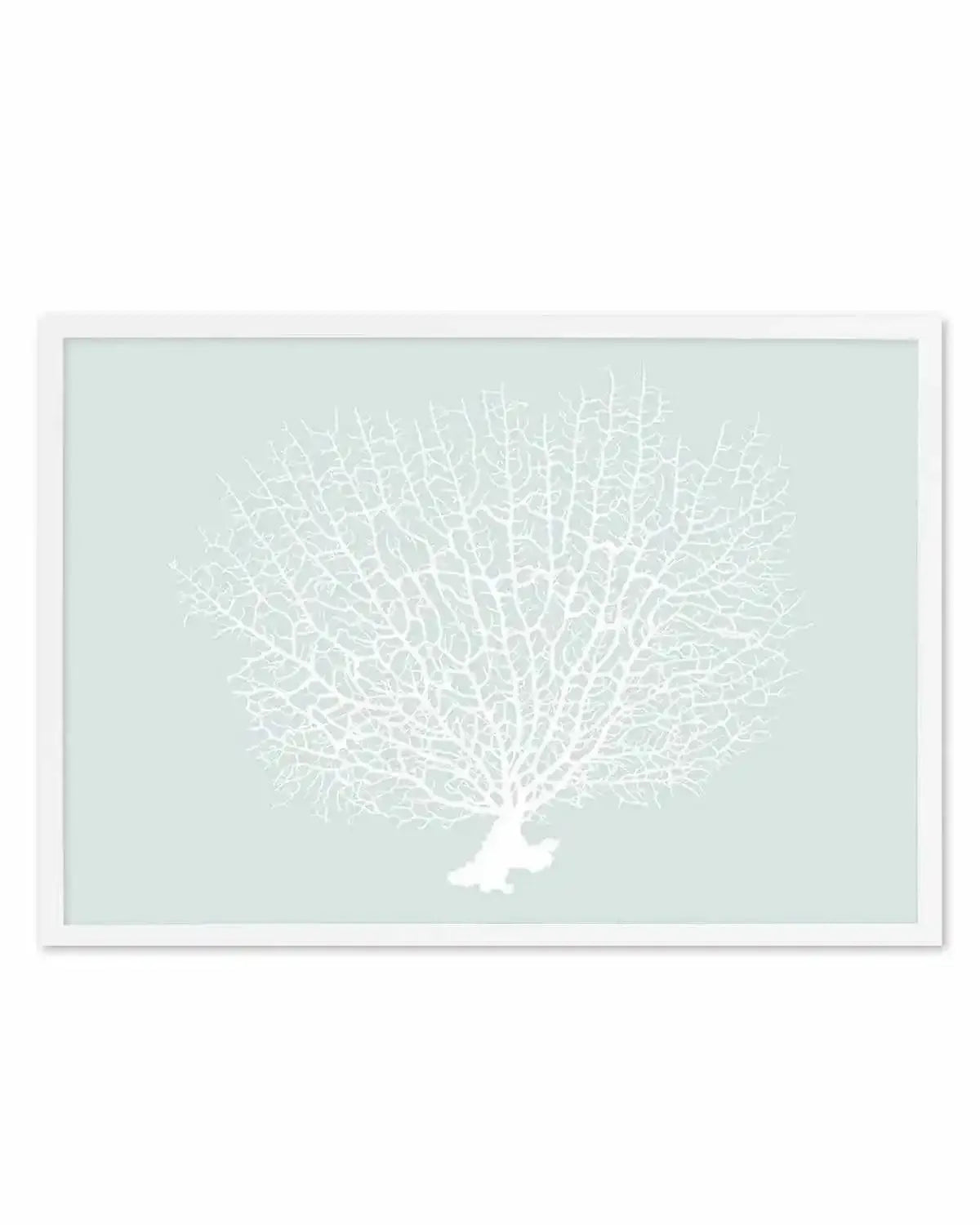 White Coral On Mint Art Print from Olive et Oriel where you can shop wallpaper and artworks online