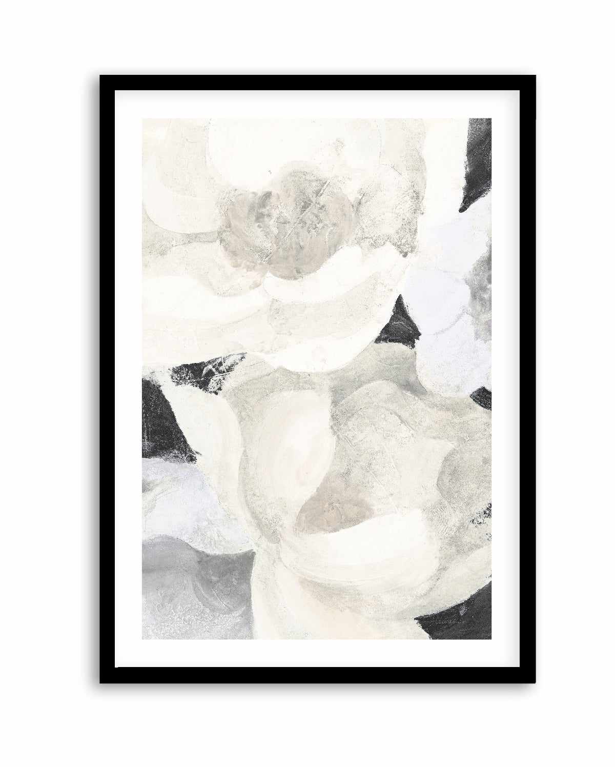 White Flowers on Black | Art Print