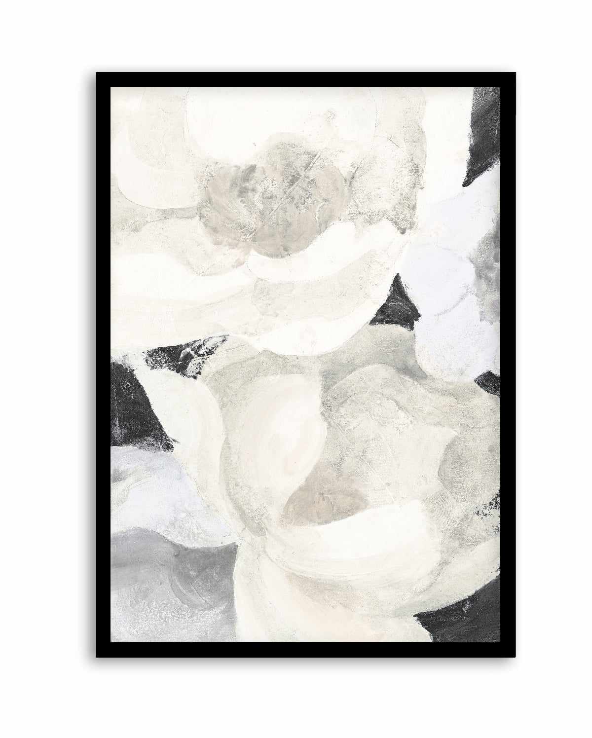 White Flowers on Black | Art Print