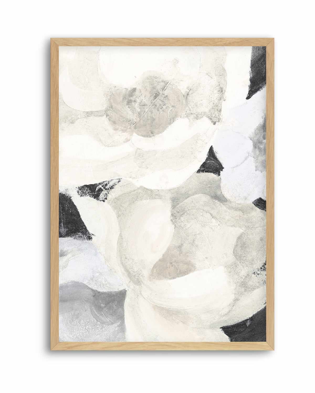 White Flowers on Black | Art Print