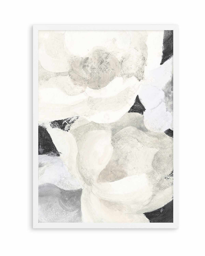 White Flowers on Black | Art Print
