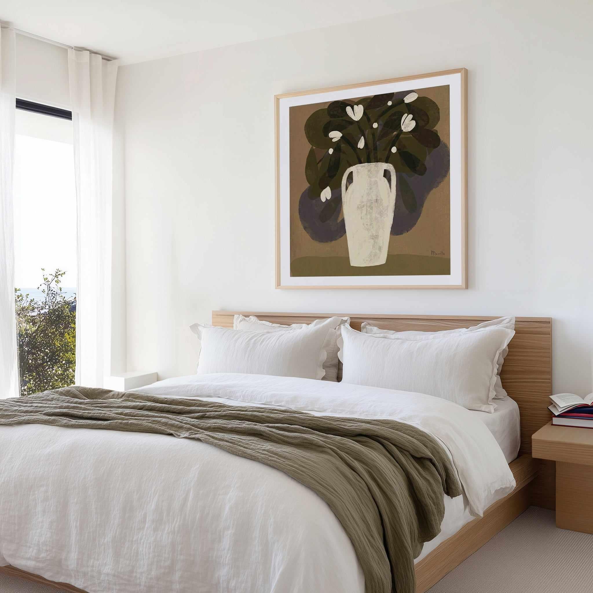 White Flowers by Marco Marella | Art Print from Olive et Oriel where you can shop wallpaper and artworks online