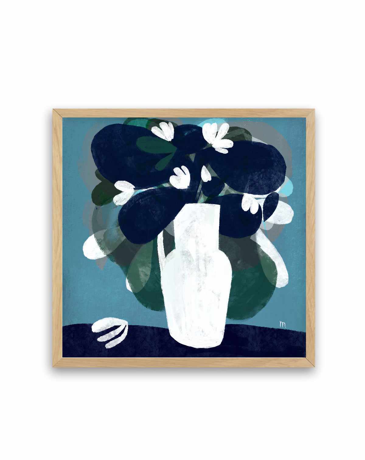 White Flowers in Blue Room by Marco Marella | Art Print