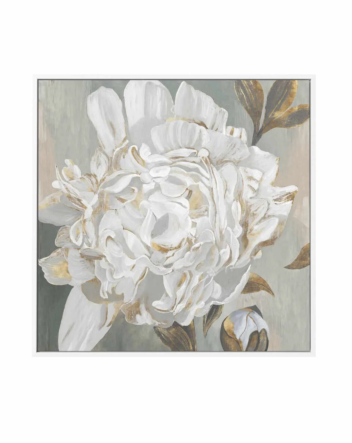White Foliole | Framed Canvas Art Print from Olive et Oriel where you can shop wallpaper and artworks online