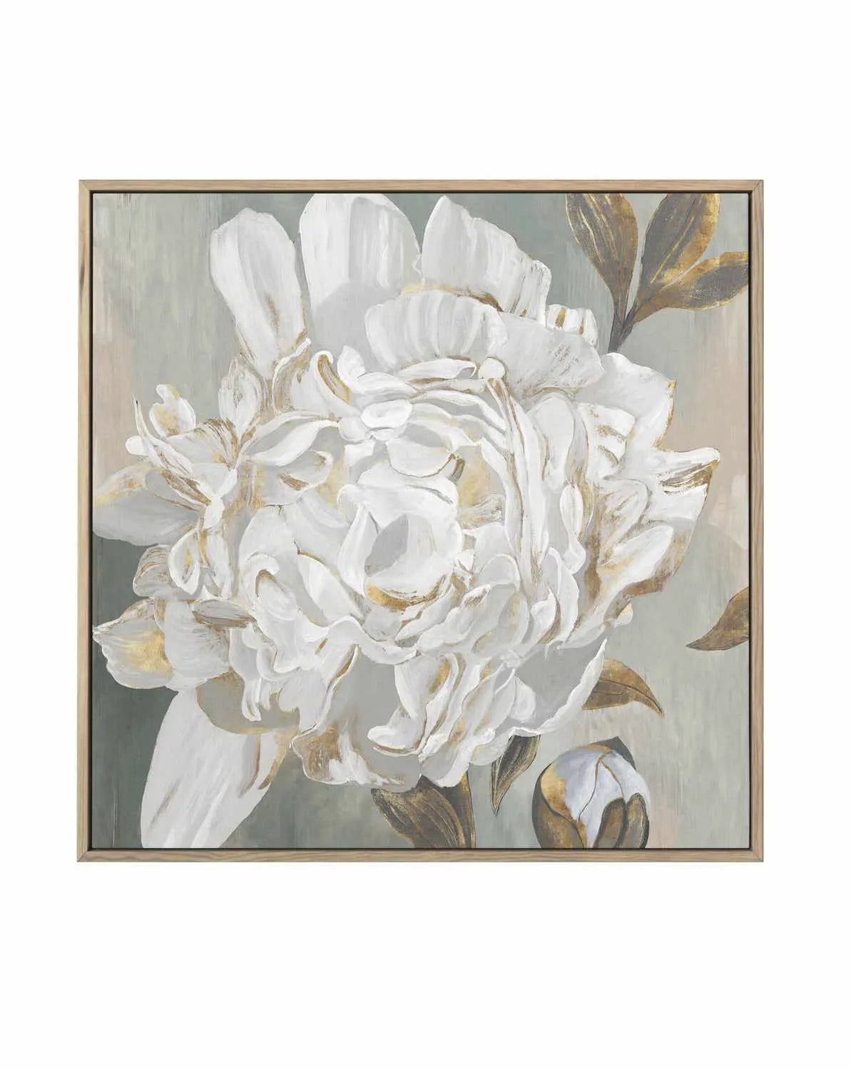 White Foliole | Framed Canvas Art Print from Olive et Oriel where you can shop wallpaper and artworks online