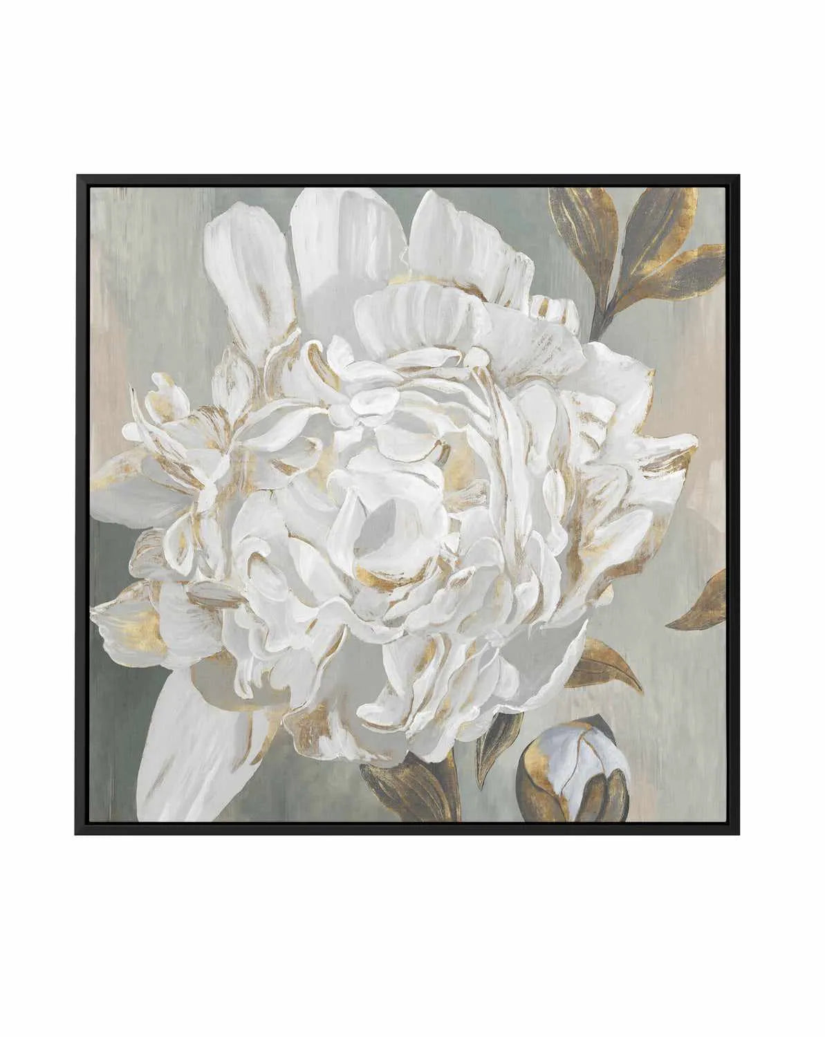 White Foliole | Framed Canvas Art Print from Olive et Oriel where you can shop wallpaper and artworks online