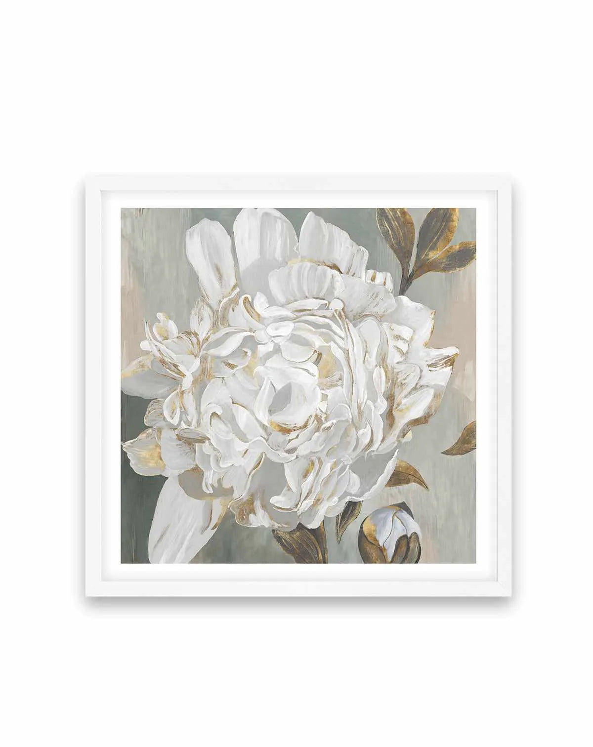 White Foliole Art Print from Olive et Oriel where you can shop wallpaper and artworks online