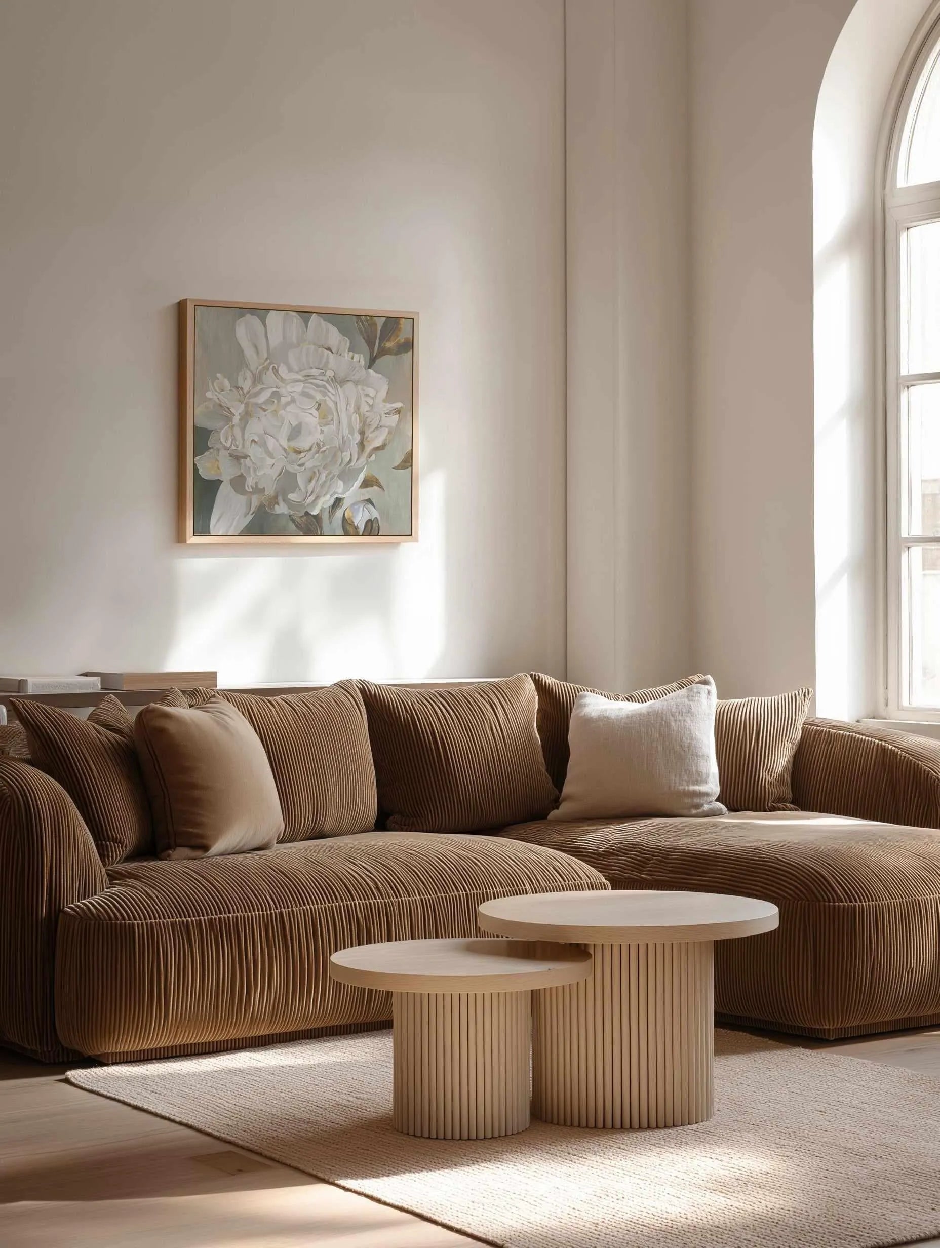 White Foliole | Framed Canvas Art Print from Olive et Oriel where you can shop wallpaper and artworks online