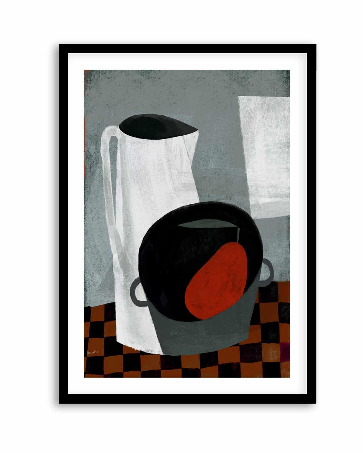 White Jug and Red Pear by Marco Marella | Art Print from Olive et Oriel where you can shop wallpaper and artworks online
