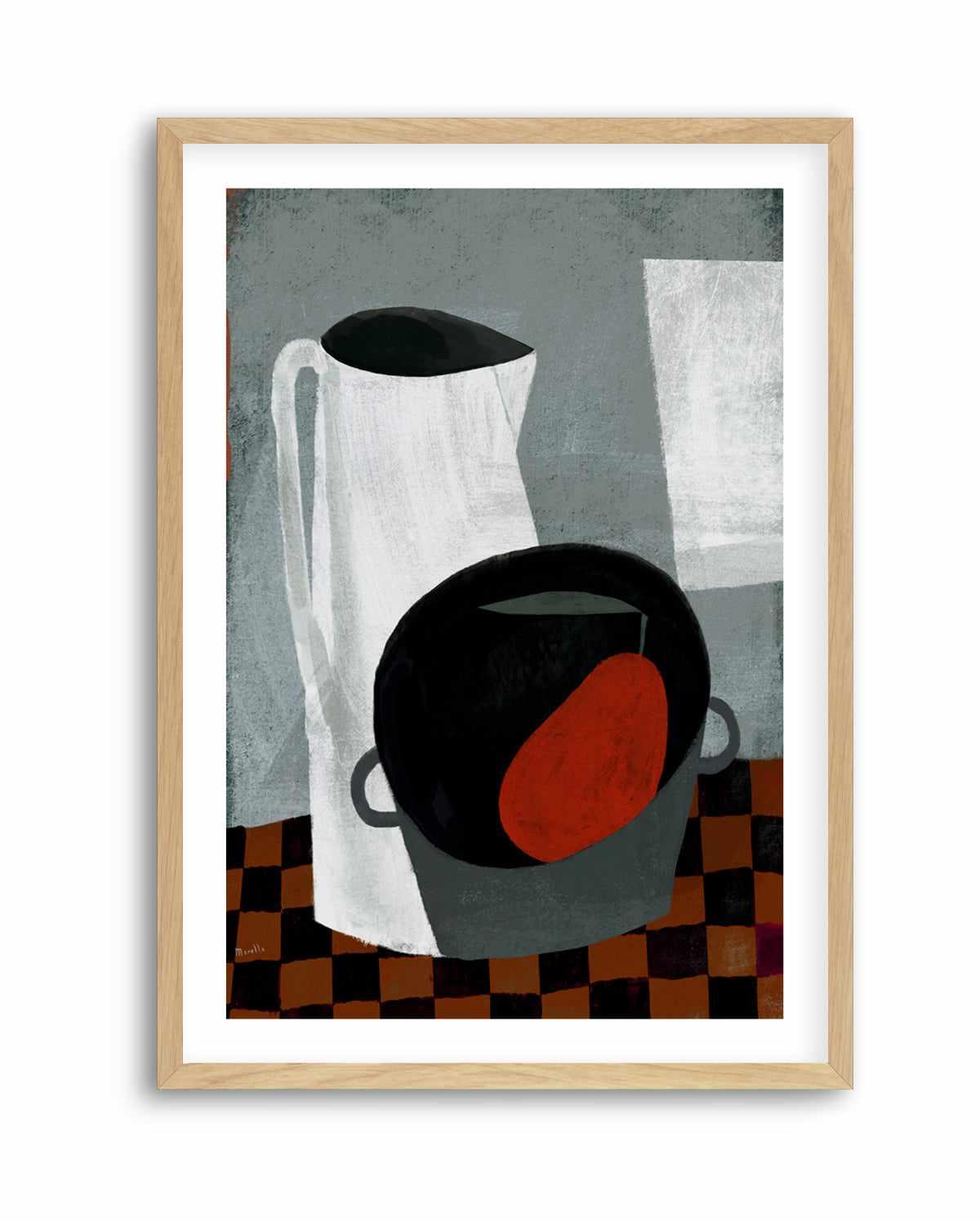 White Jug and Red Pear by Marco Marella | Art Print from Olive et Oriel where you can shop wallpaper and artworks online