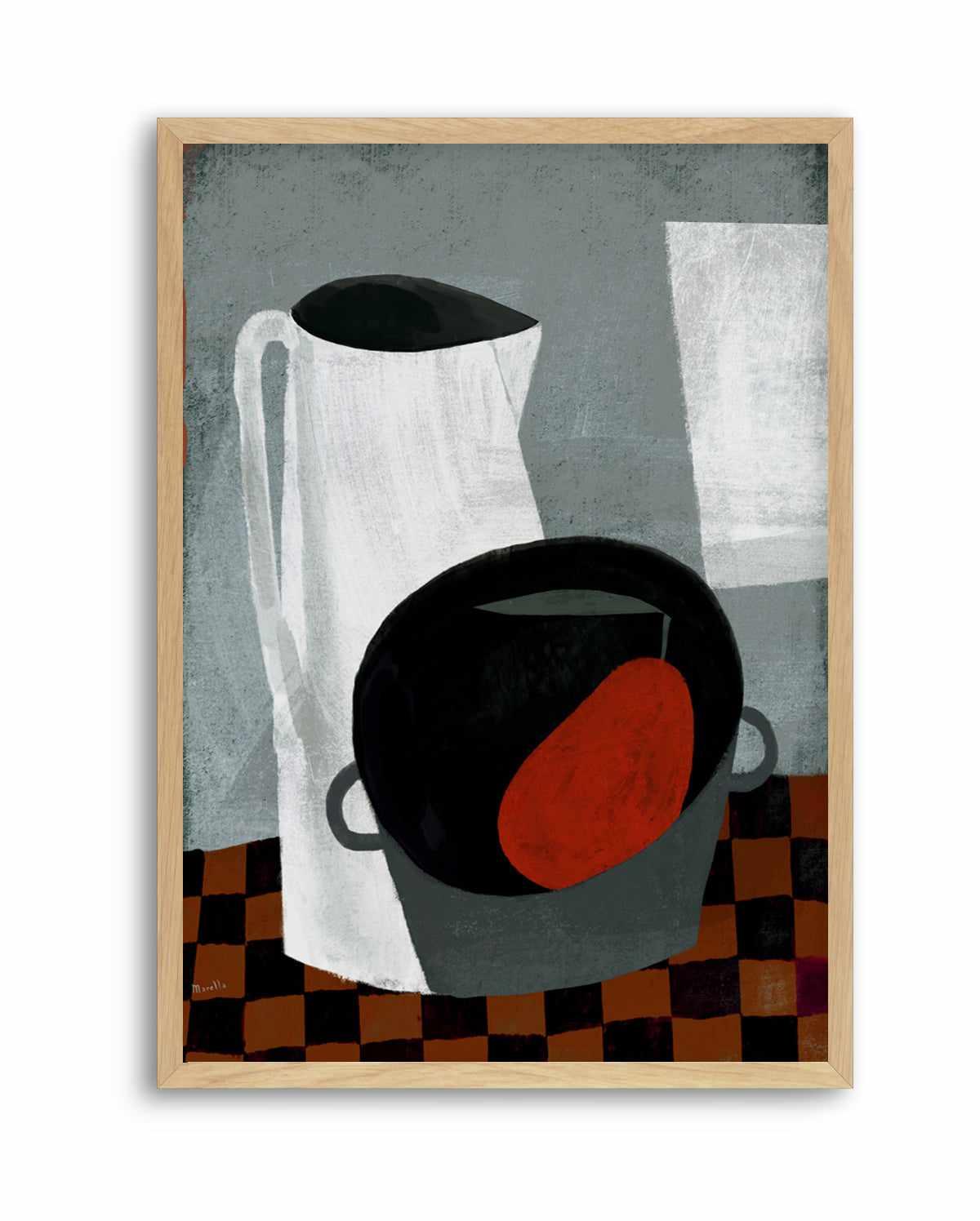 White Jug and Red Pear by Marco Marella | Art Print from Olive et Oriel where you can shop wallpaper and artworks online