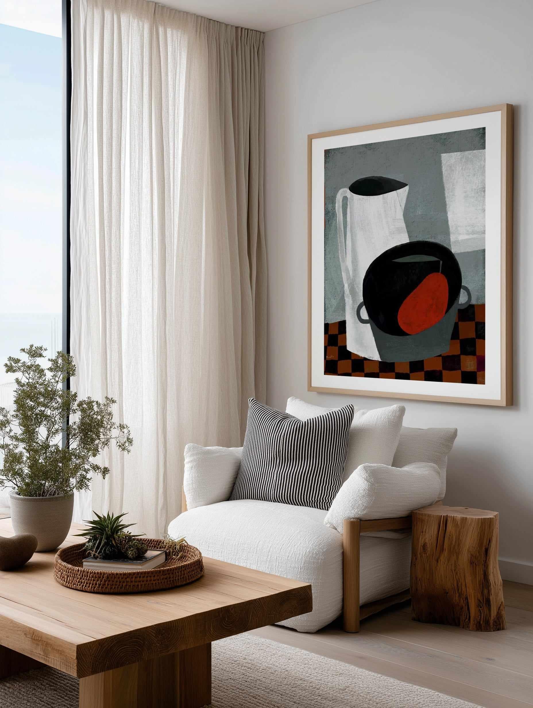 White Jug and Red Pear by Marco Marella | Art Print from Olive et Oriel where you can shop wallpaper and artworks online